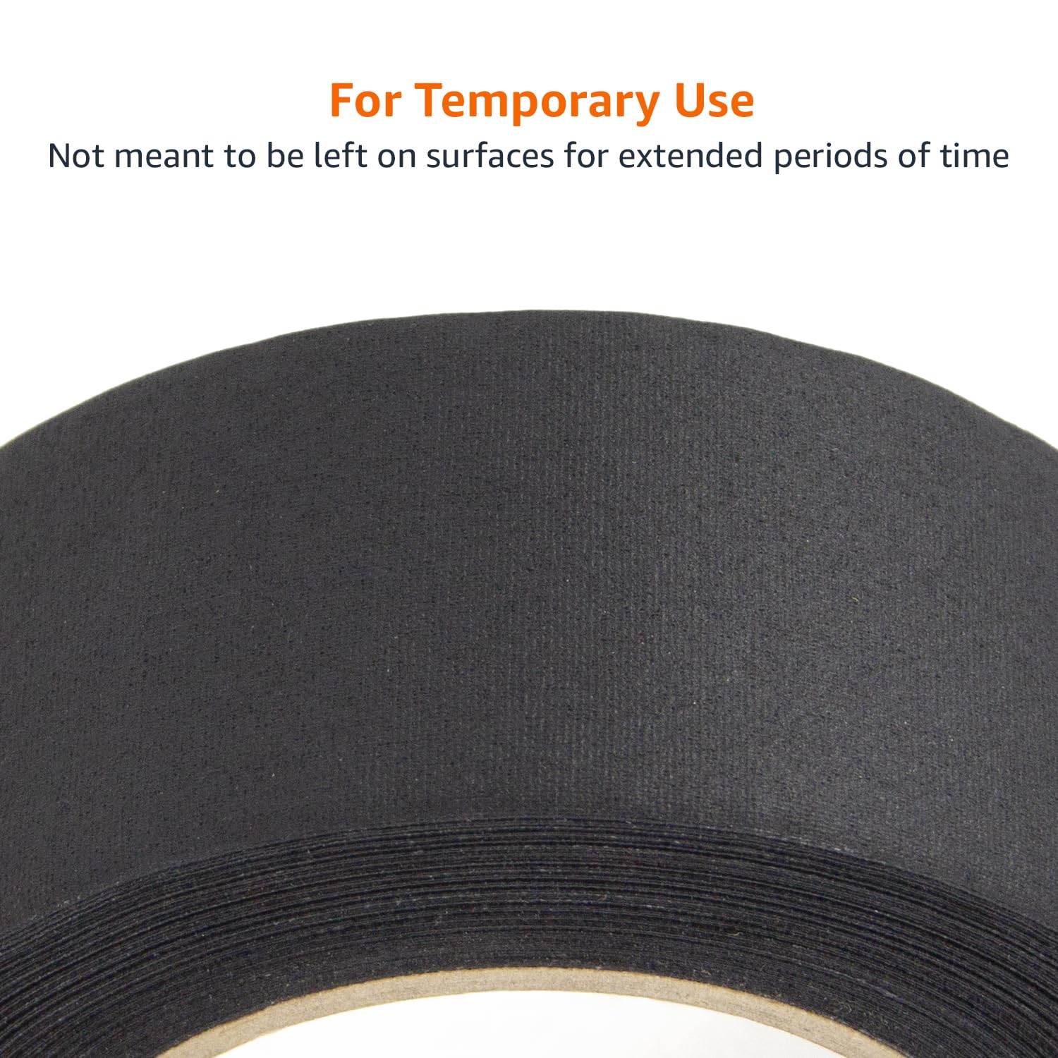Amazon Basics - Cinta adhesiva sin residuos, no reflectante, 3 x 90 pies, color negro