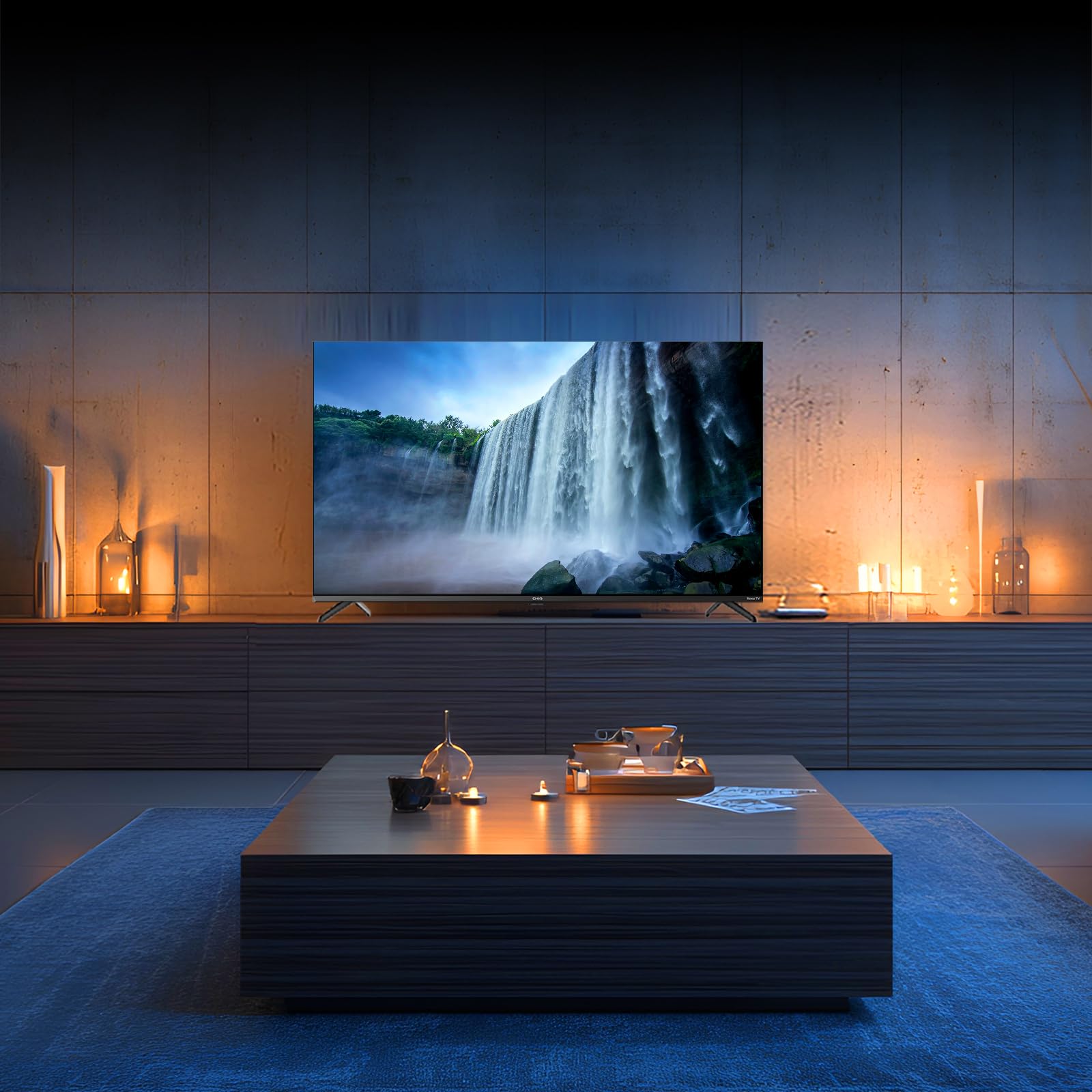 CHiQ Televisión 40F621FR ROKU Pantalla 40 Pulgadas Smart TV Full HD 1080P con WiFi, Aplicación Móvil, Audio Dolby, Diseño Sin Marco Metálico, Compatible con Apple HomeKit