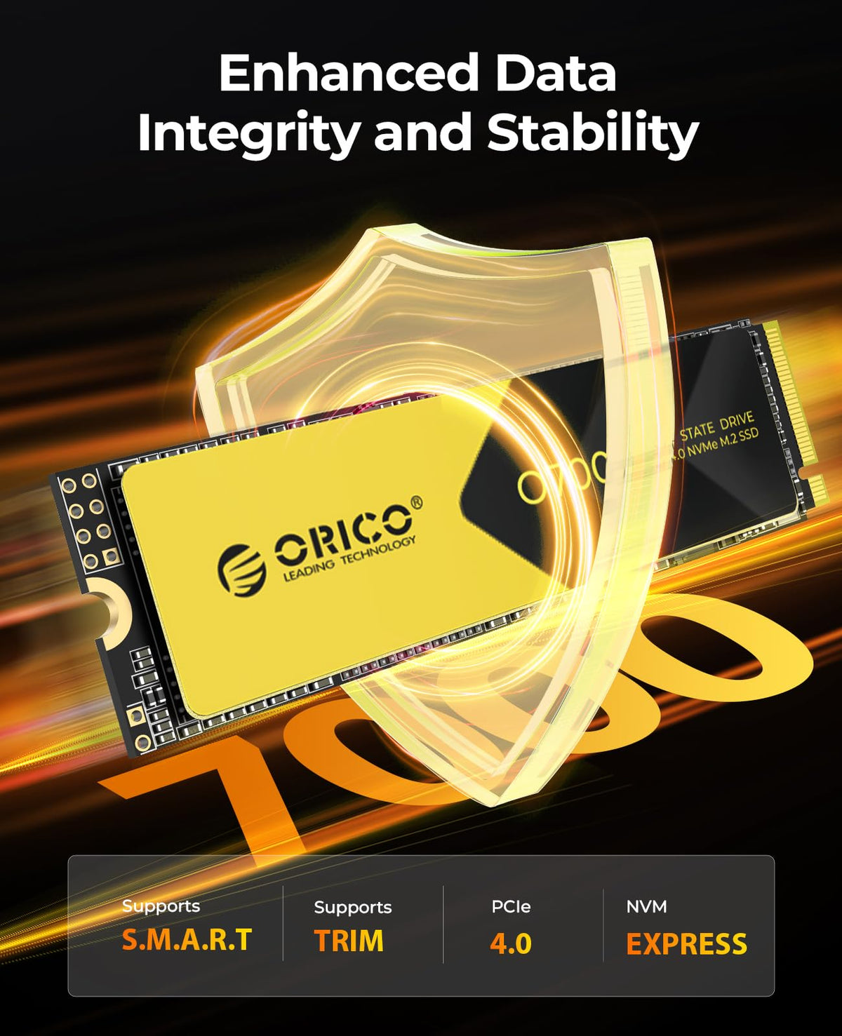 ORICO Unidad de estado sólido interna SSD NVMe PCIe 4.0 - hasta 7000 MB/s, SSD M.2 2280 PCIe 4.0x4, alta disipación de calor, compatible con macOS y Windows para gamers y creadores - O7000 (4TB)
