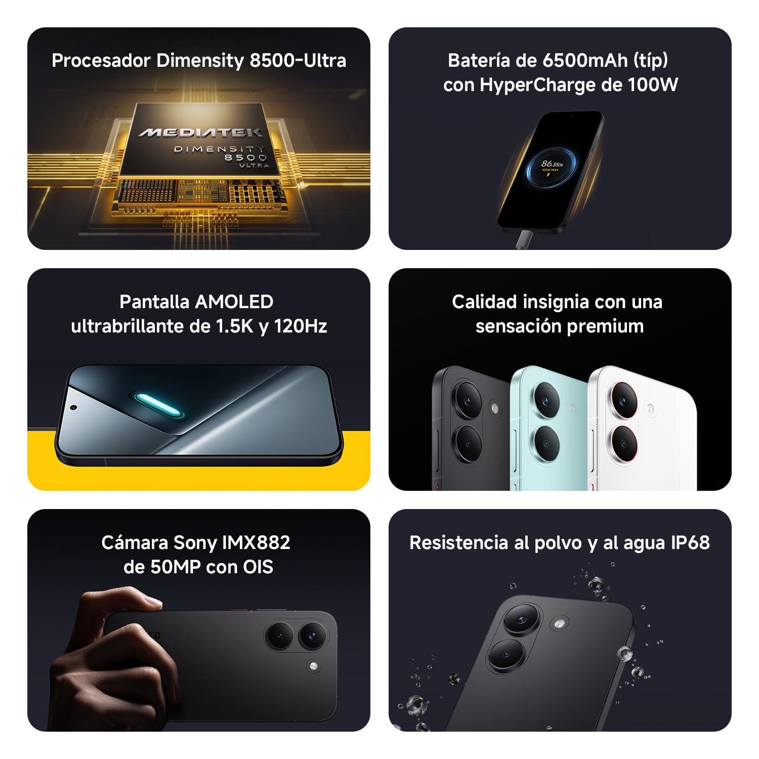 Xiaomi Poco X8 Pro Celular 8GB Ram+256gb Rom Blanco C?mara de 50MP