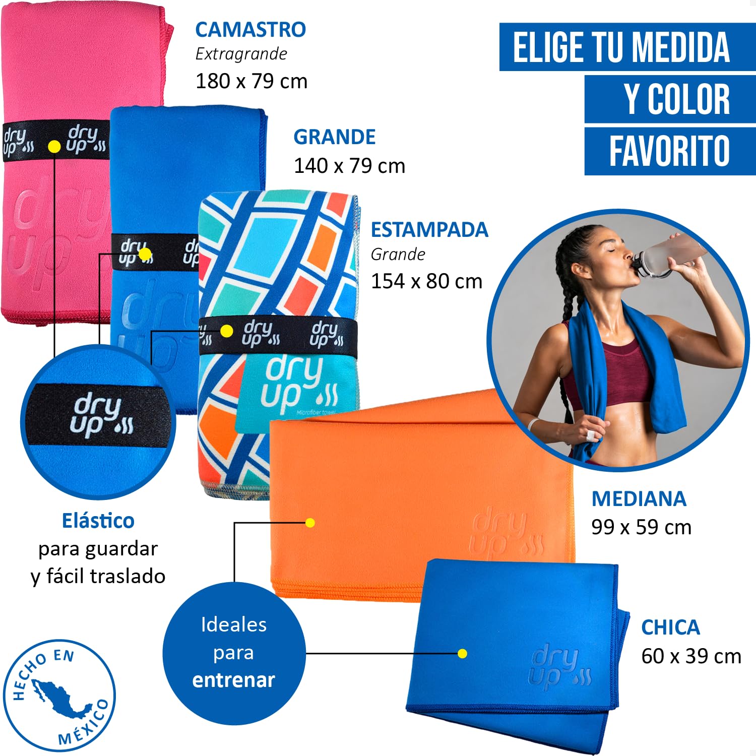 DRYME Toalla Premium de Microfibra Deportiva Ultra Absorbente Secado Rápido Ligera y Portatil para Gym Natación Yoga Playa Diferentes Modelos y Tamaños (Negro, Chica (60 x 38 cm))