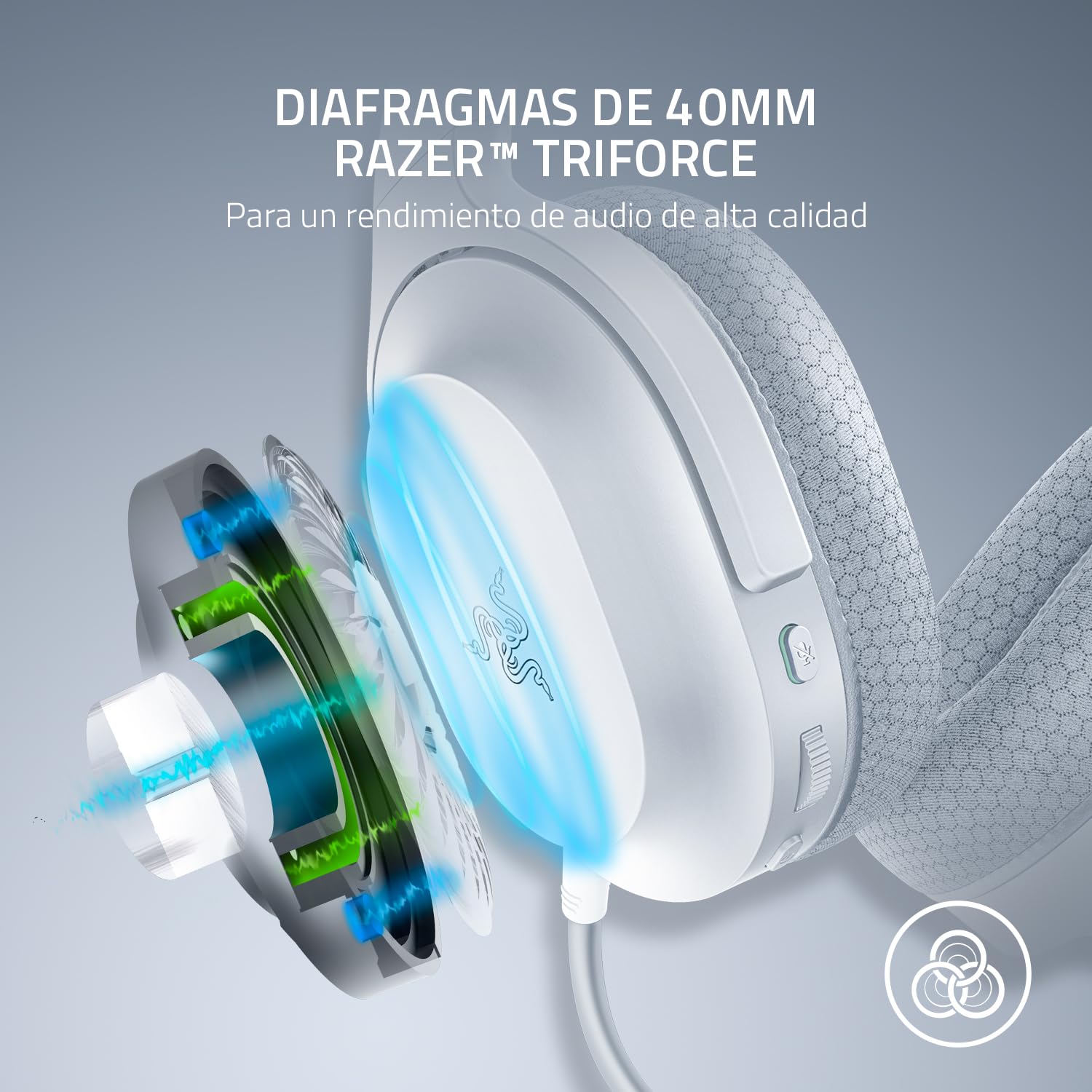 Razer Barracuda X Auriculares Gaming & Móviles Inalámbricos (PC, PlayStation, Switch, Android, iOS): 2.4GHz Inalámbrico + Bluetooth - Ligero - Drivers de 40mm - Micrófono Desmontable - Blanco Mercurio