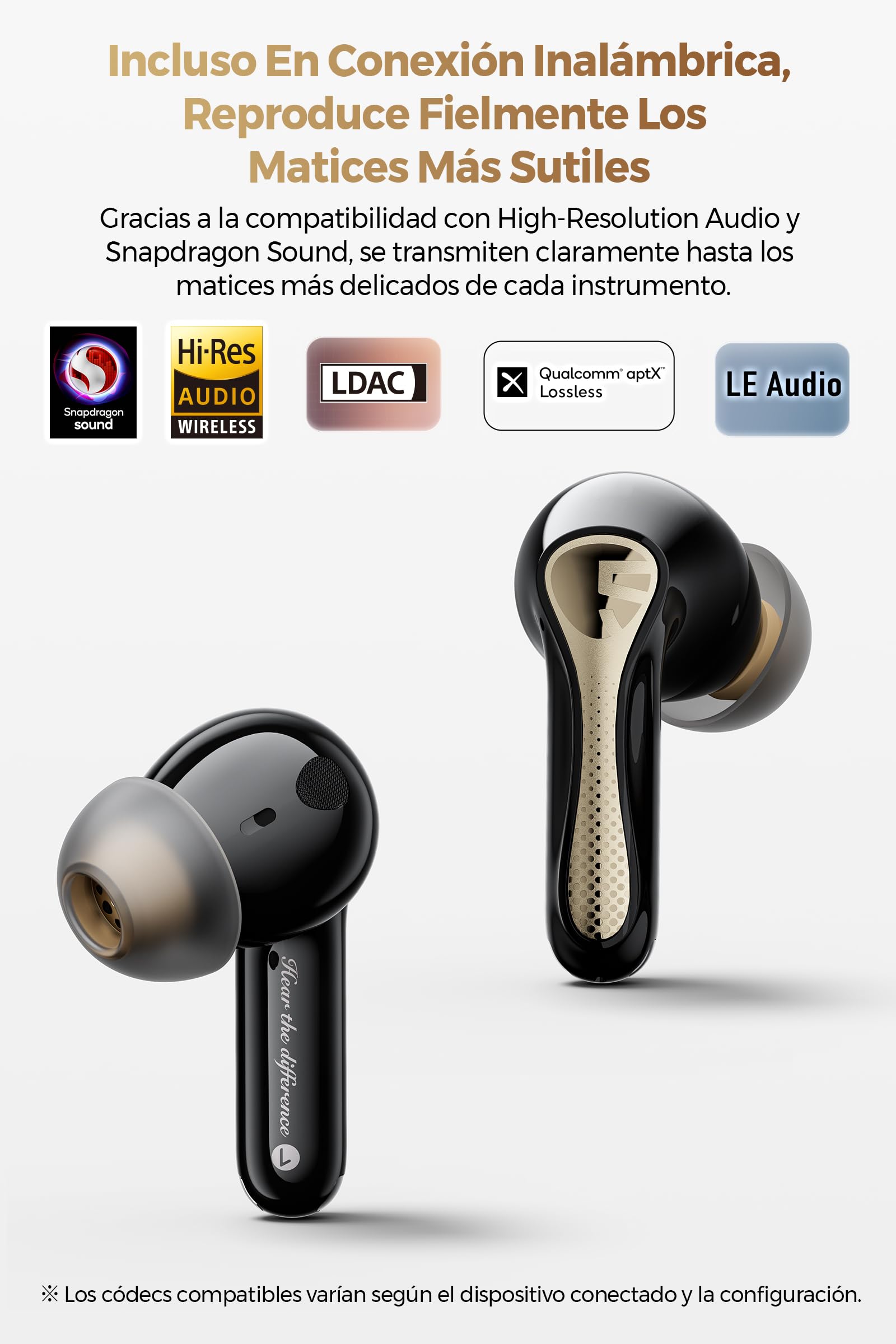 SoundPEATS Air5 Pro+ Audífonos Inalámbricos In-Ear HiFi, Tecnología xMEMS