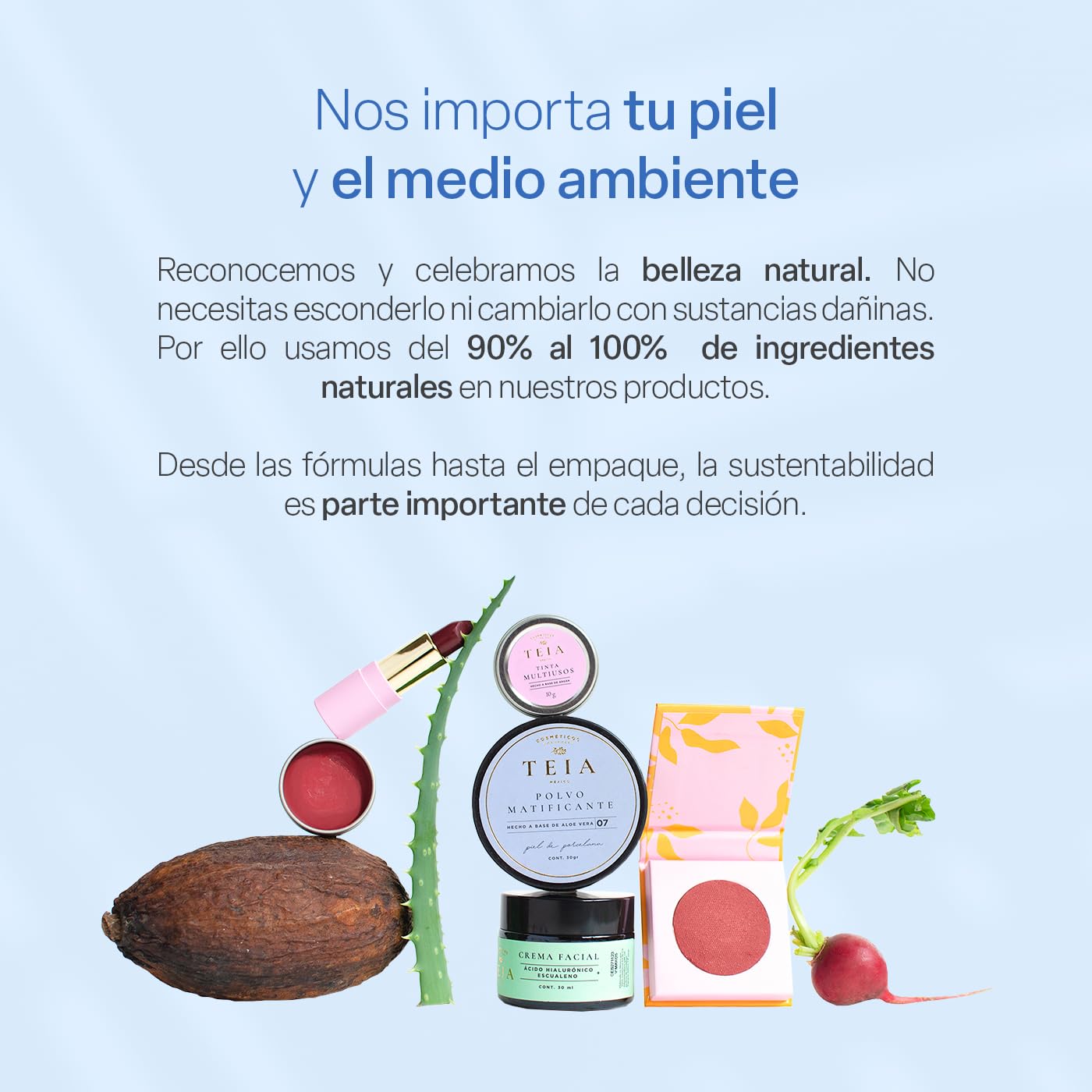 TEIA COSMETICOS Polvo Matificante Translúcido Fijador - 100% ingredientes naturales - Libre de talco - 30 gr