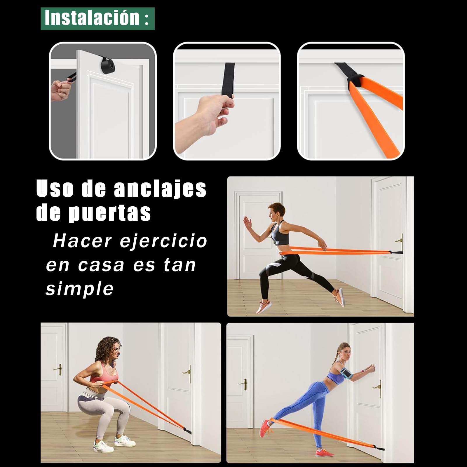 Zaffaella Bandas de Resistencia 13 PCS,Ligas de Resistencia para Ejercicio, Fuerte Bandas Elásticas para Pull Up & Crossfit - con 2 Ancla de Puerta, 2 Manijas, 2 Ganchos y Bolsa, Gimnasio (6 Colores)