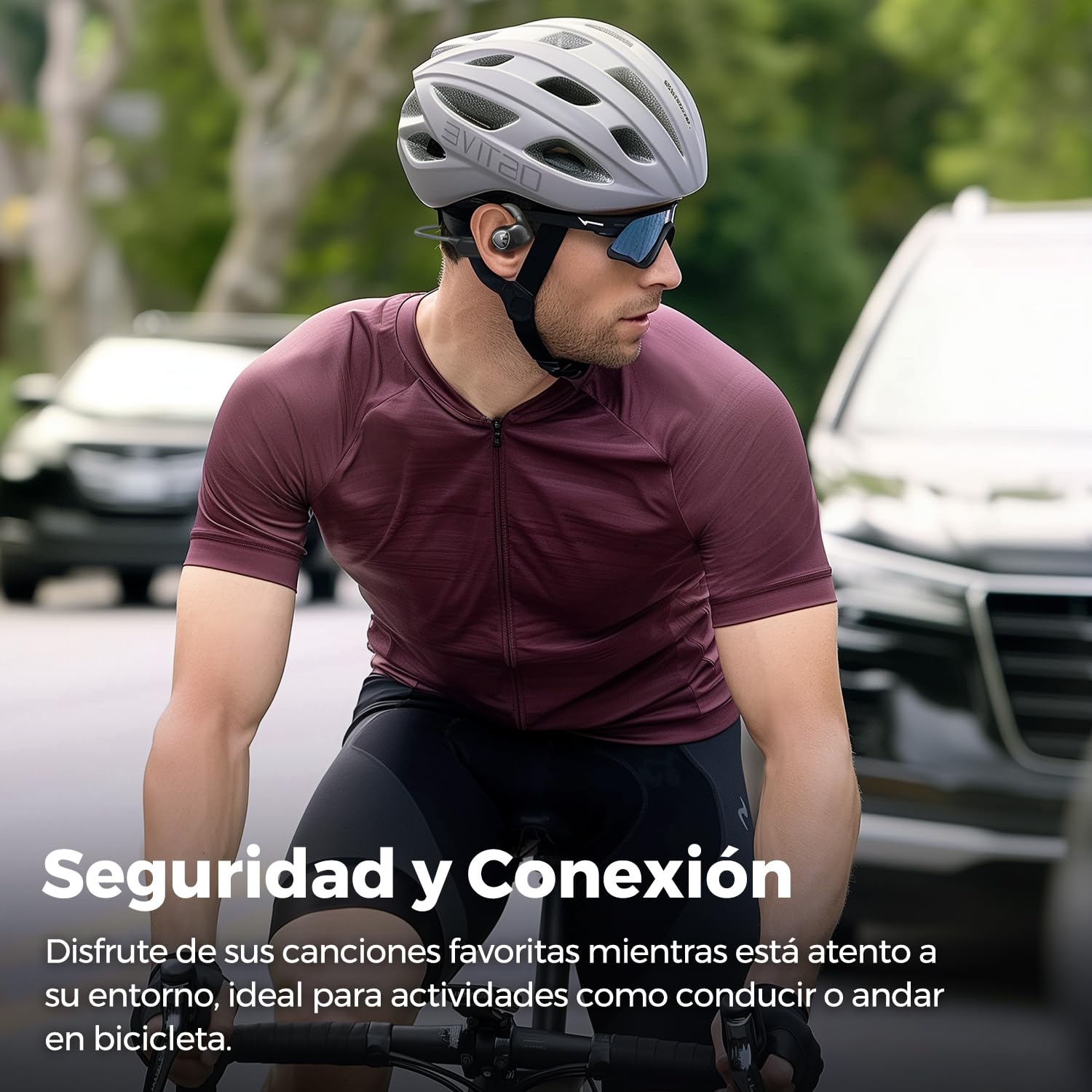 SoundPEATS Runfree Lite2 Audífonos Bluetooth Inalámbricos de Conducción de Aire, Audífonos de Oído Abierto Altavoces de 16.2mm Bajos Potentes Llamadas Claras para Deportes con Aplicación