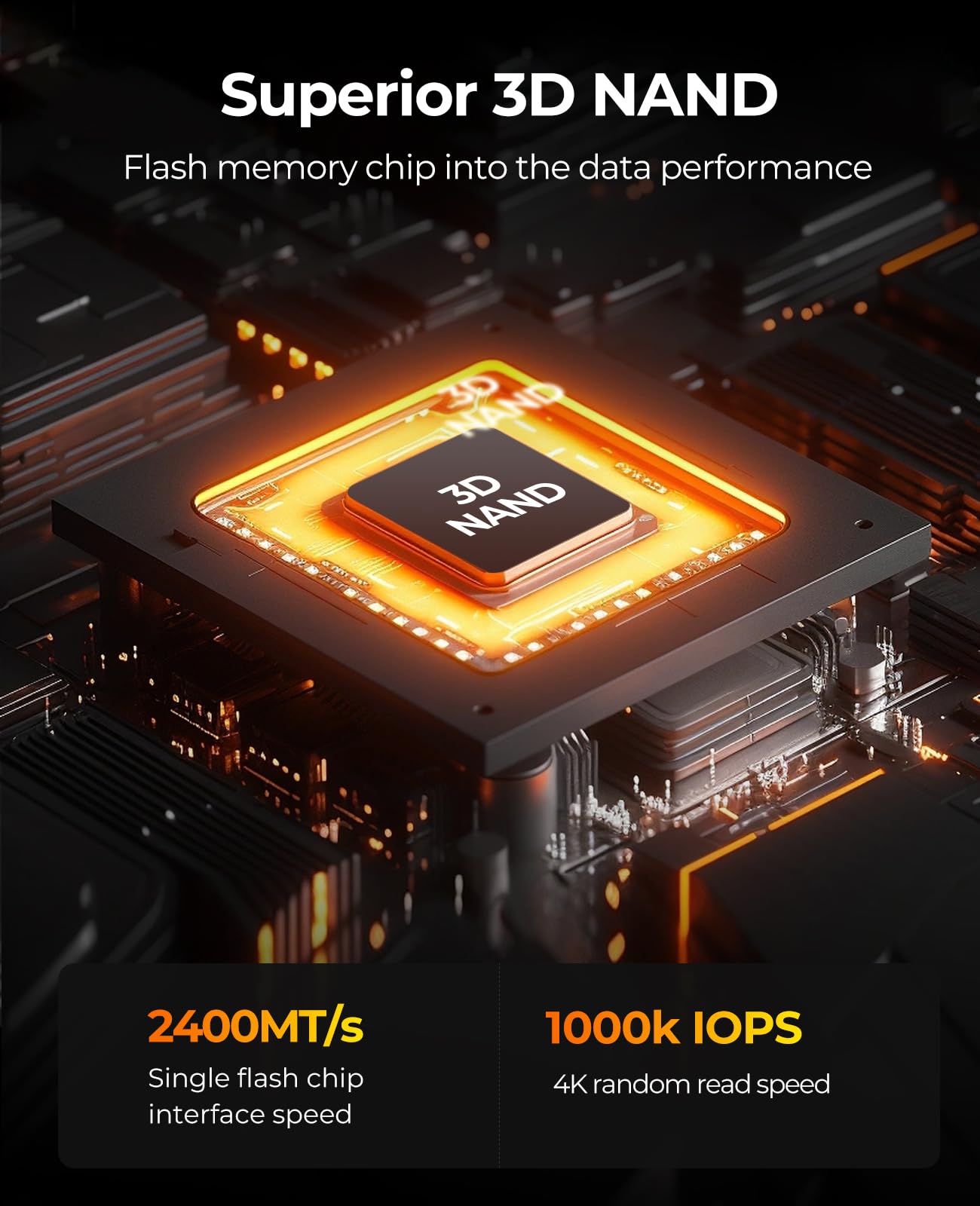 ORICO Unidad de estado sólido interna SSD NVMe PCIe 4.0 - hasta 7000 MB/s, SSD M.2 2280 PCIe 4.0x4, alta disipación de calor, compatible con macOS y Windows para gamers y creadores - O7000 (4TB)