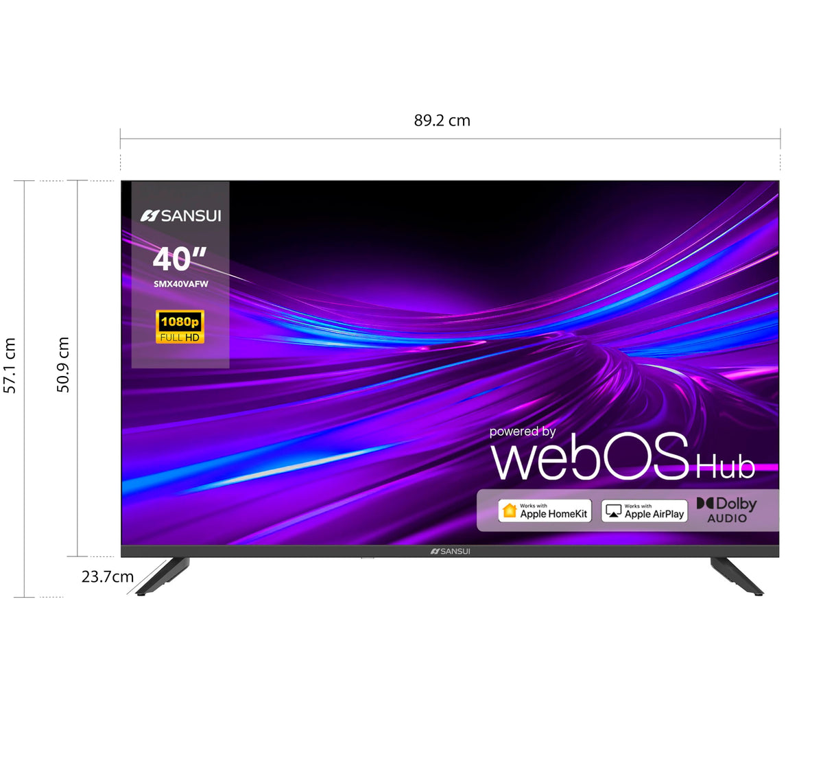 SANSUI SMX40VAHW TV 40" Full HD Smart TV, WiFi Sistema Operativo WebOS Series 2024 (40" Full HD)