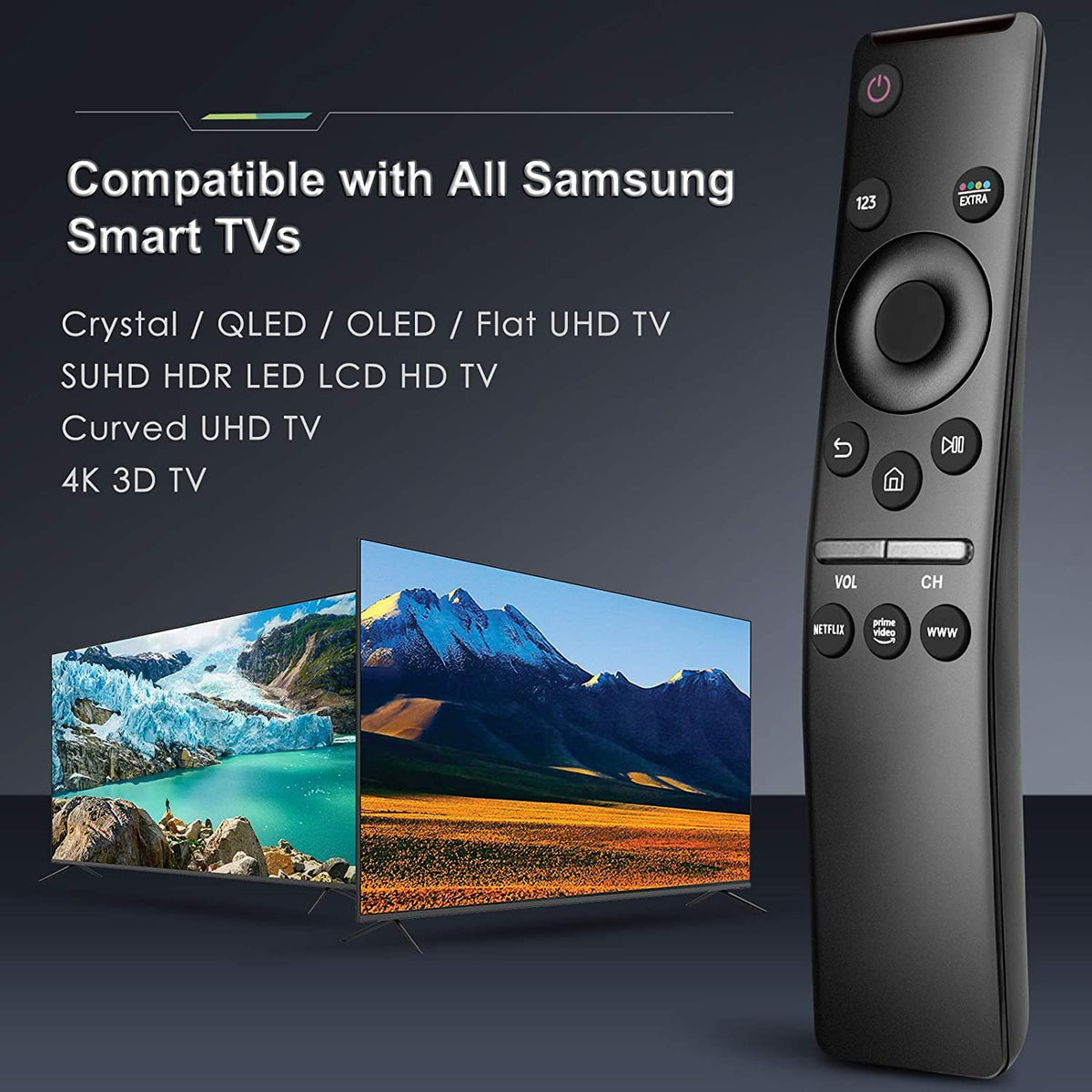 TOPOST Control Remoto Compatible con Samsung Smart TV BN59-01330A (Baterias no incluida)