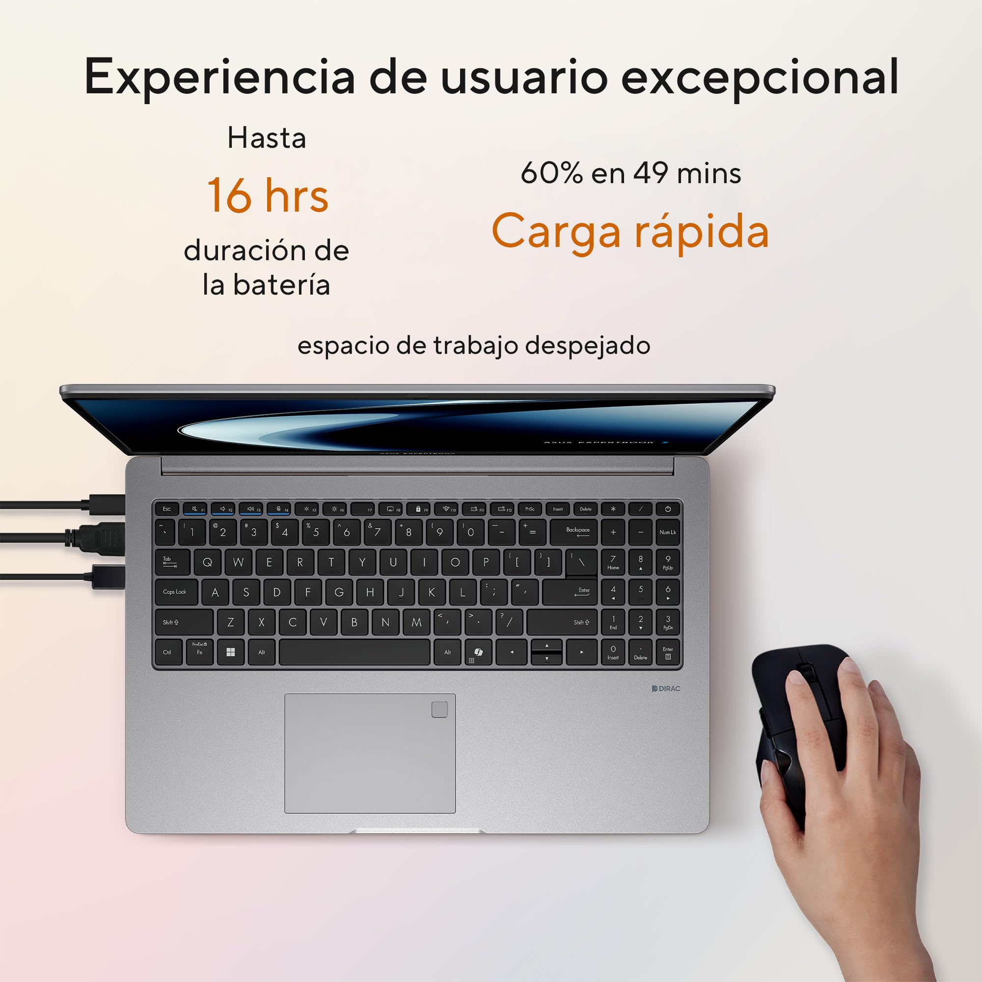 ASUS Expertbook P1/Ryzen 7/ 16GB RAM - 512SSD/ Wi-Fi 6 + Bluetooth 5.4/Diseñada para Seguridad empresarial/Teclado en español + Mochila y Mouse (Servicio y garantía con la Marca en México)