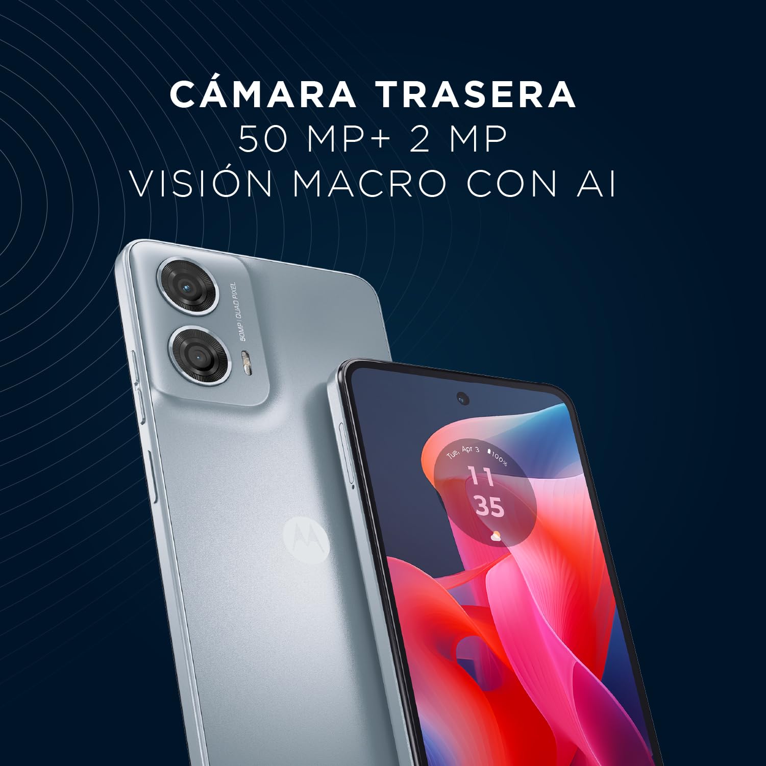 Motorola G24 Gris (4GB RAM/128GB), 50MP, Celular Desbloqueado