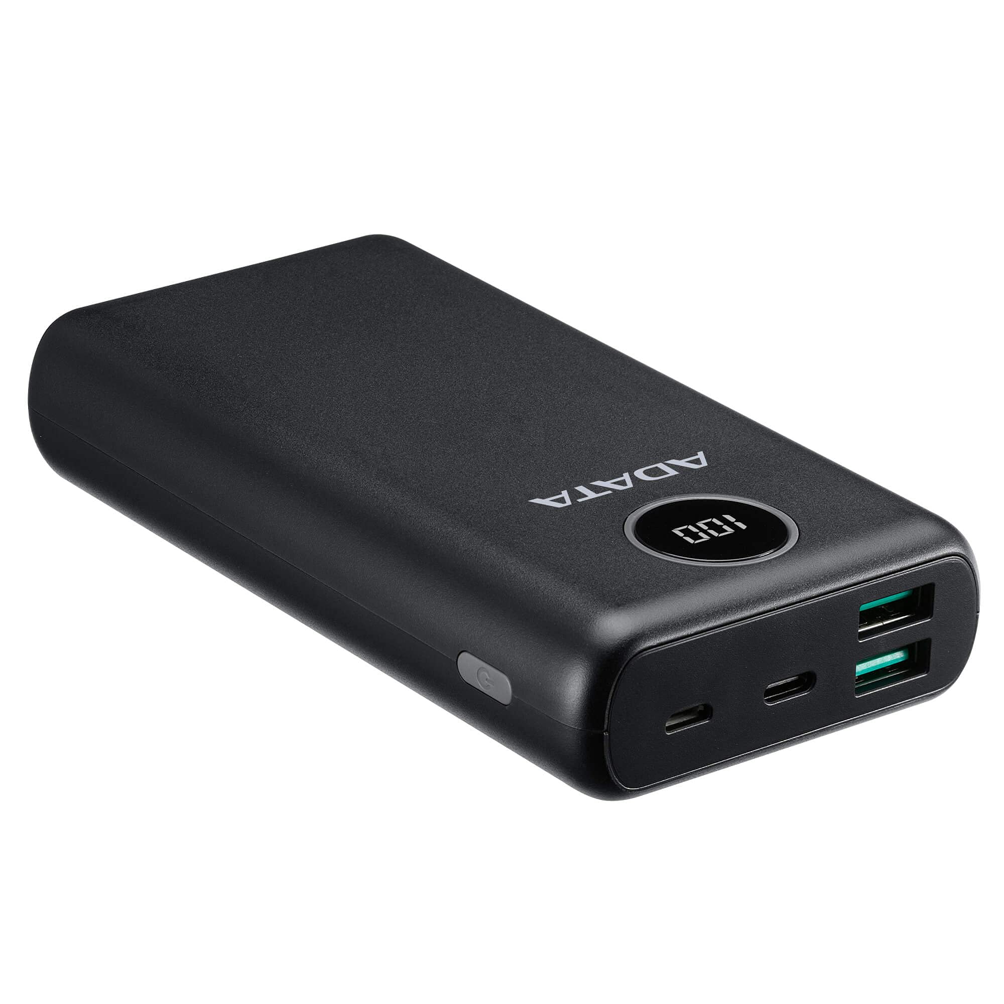ADATA Powerbank Batería Portátil Recargable P20000QCD Power Bank de 20,000 mAh (74Wh), Color Negro (AP20000QCD-DGT-CBK), Tecnologías de Carga Rápida Qualcomm QC 3.0 / USB PD 3.0