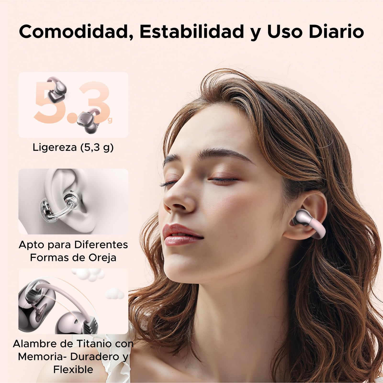 UGREEN Audífonos Inalámbricos Bluetooth 5.4 30 Horas,12mm Diafragma con ENC