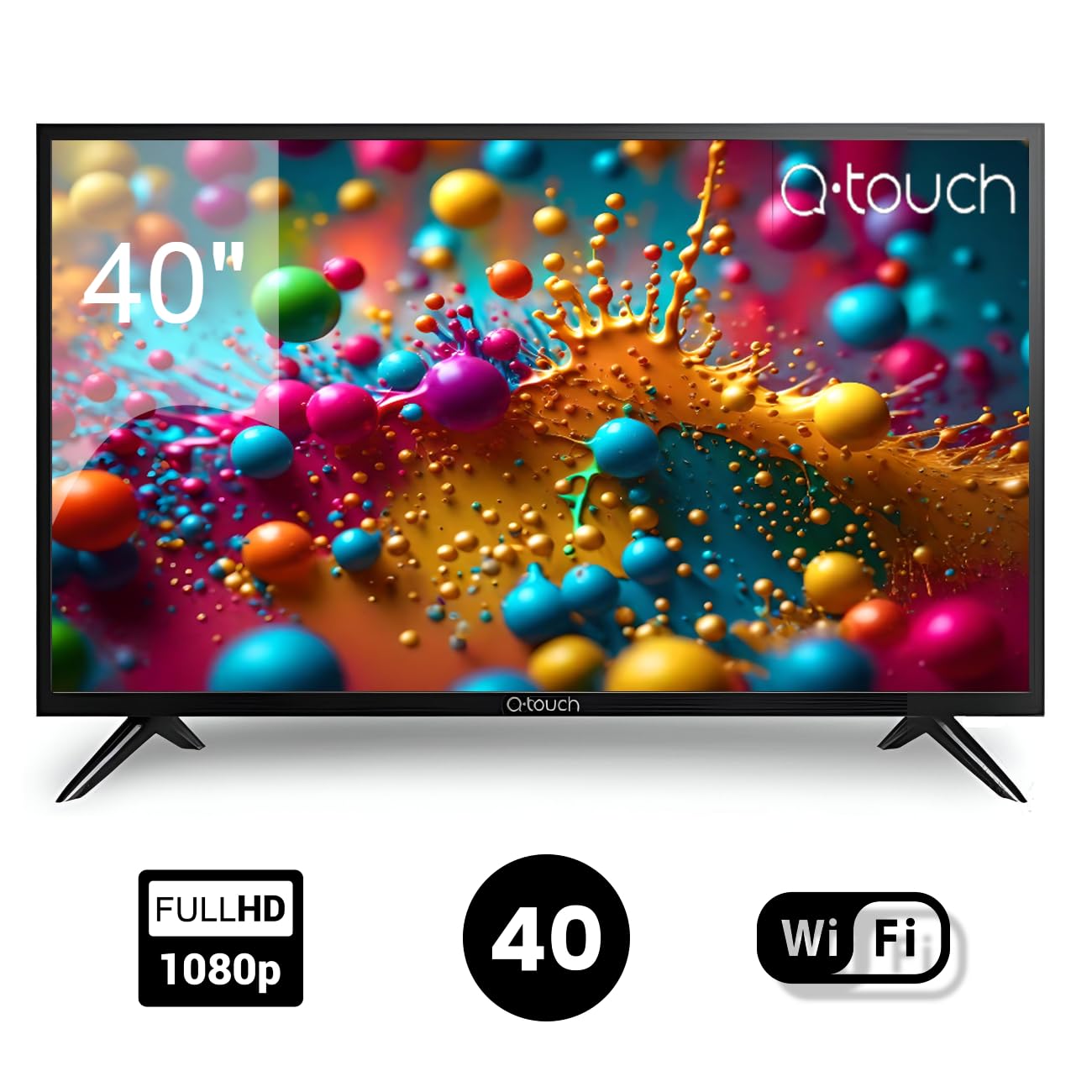 Q-Touch - Smart TV Android 40" HD - Pantalla LED, WiFi, Netflix, Youtube