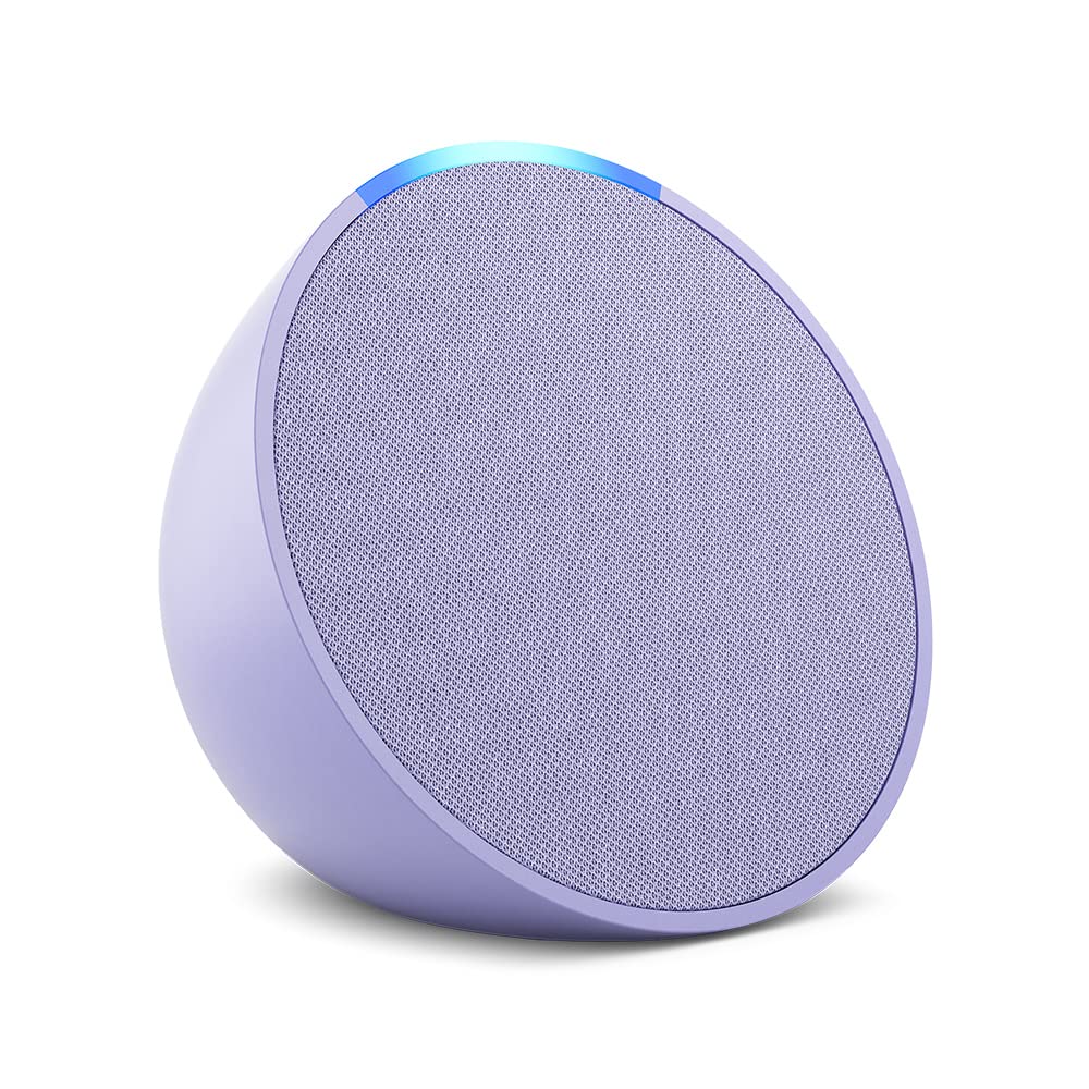 Amazon Echo Pop (modelo más reciente): nuestra bocina más pequeña que se adapta a cualquier habitación (lavanda), con el Acceso Anticipado de Alexa+