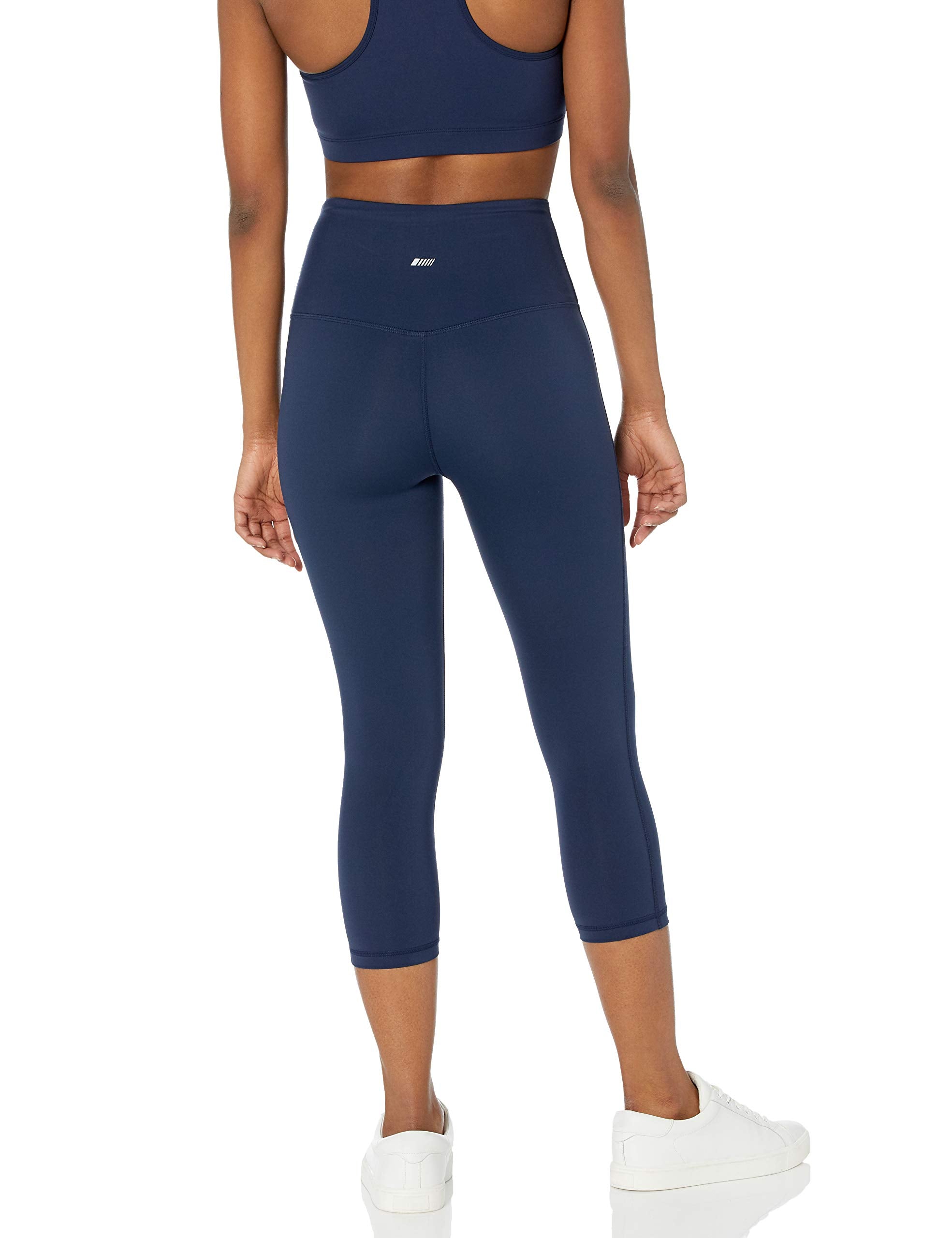 Amazon Essentials - Leggings capri de talle alto para mujer, color azul marino, talla G