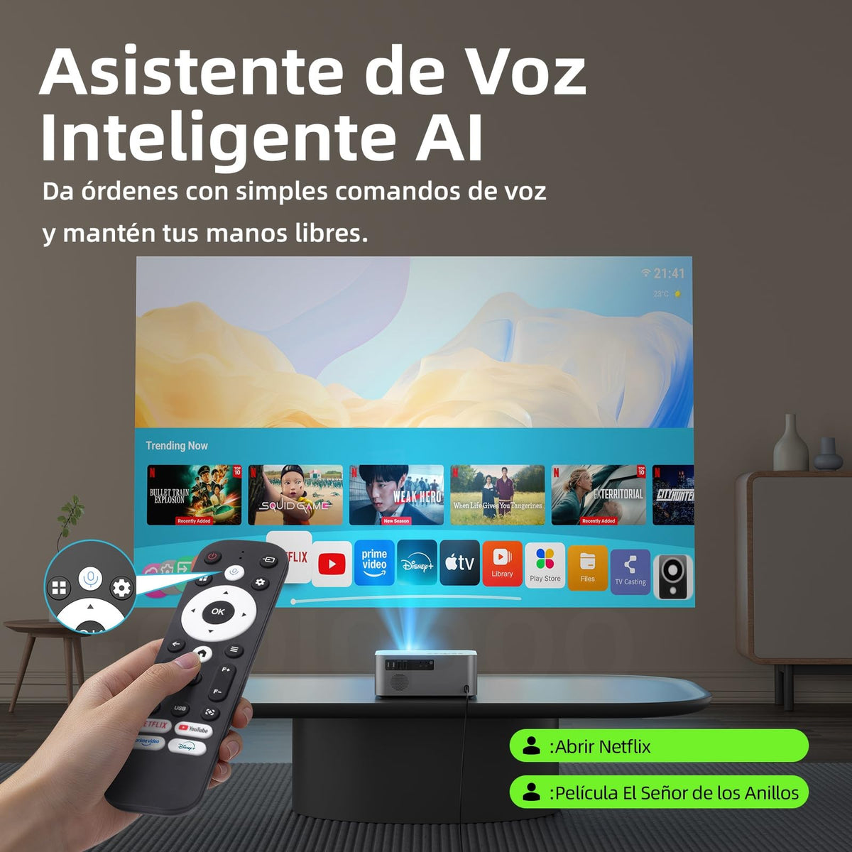 Bettdow Proyector con WiFi y Bluetooth AC1082