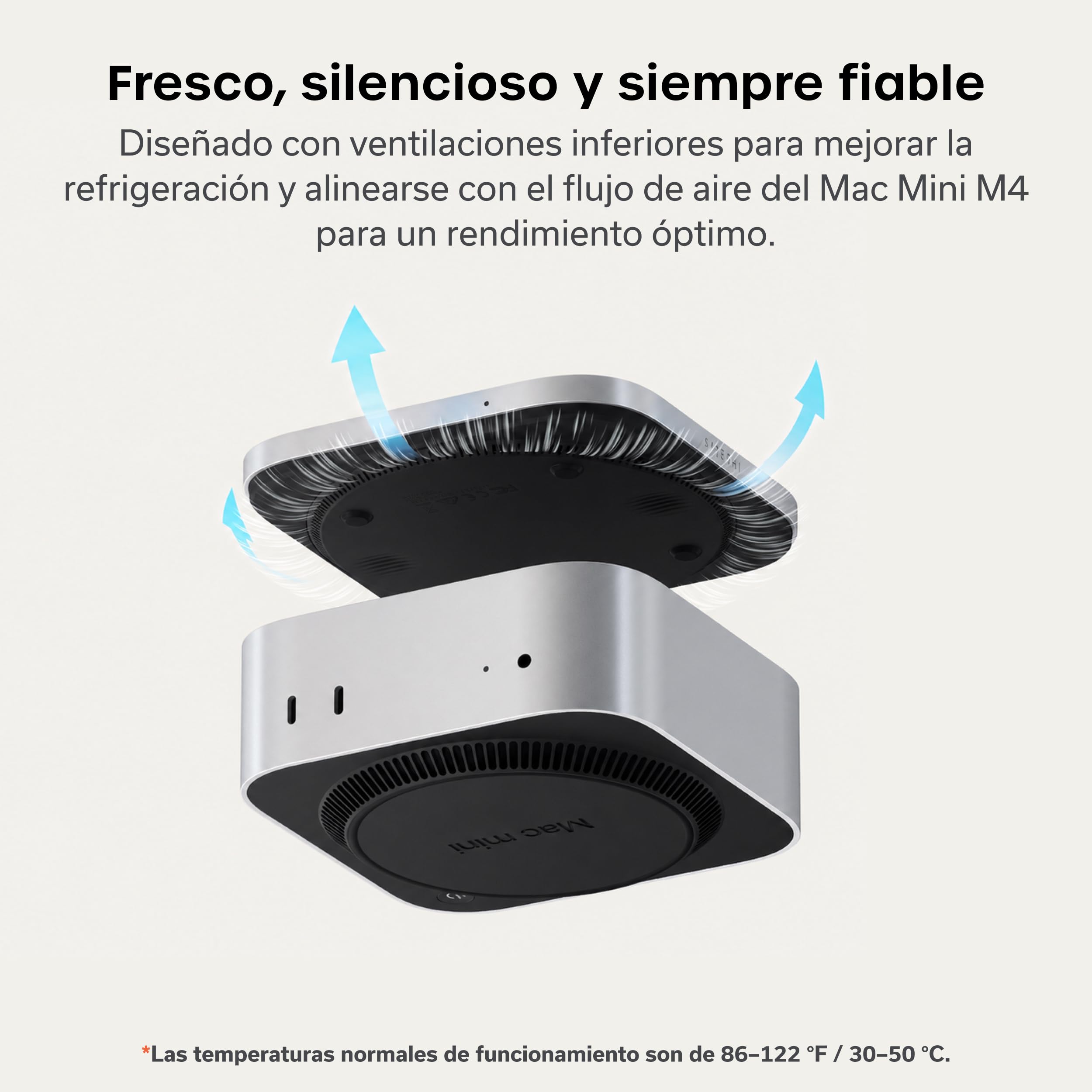 SATECHI Carcasa SSD NVMe USB4 para Mac Mini M4, Carcasa SSD NVMe M.2 con hasta 40 Gbps, hasta 8 TB, para tamaños de 2280/2260/2242/2230 mm, Compatible con Thunderbolt 5/4, USB4 (SSD no Incluido)
