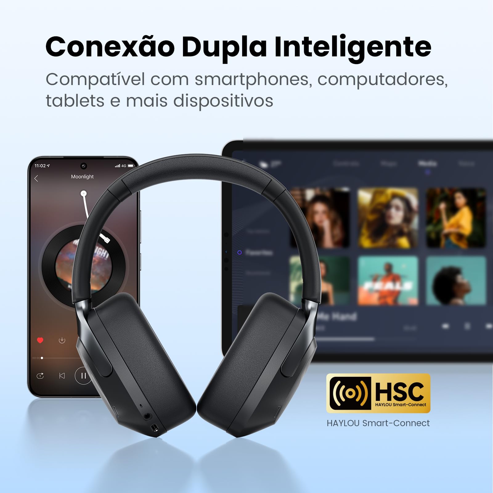 HAYLOU S40 Audífonos Inalámbricos ANC, Bluetooth 6.0, 90H Batería