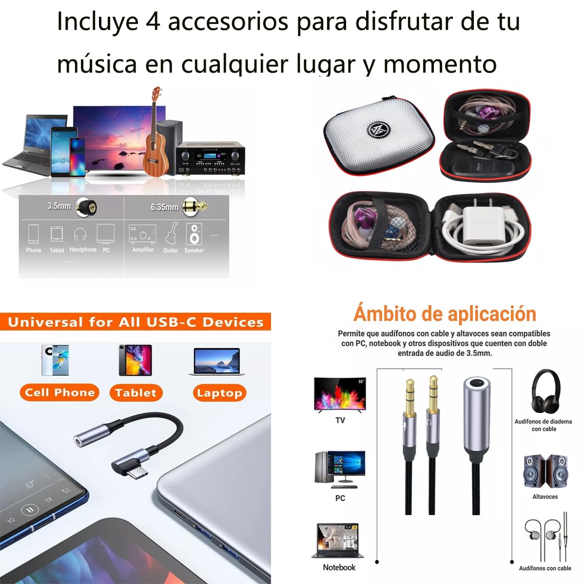 Zengli Kz Castor Pro Auriculares de Alta fidelidad 2 Armadura Equilibrio tunable Alta Gama dinámicos Auriculares (Bajos mejorados) (Negro,con micrófono，4 Accesorios)