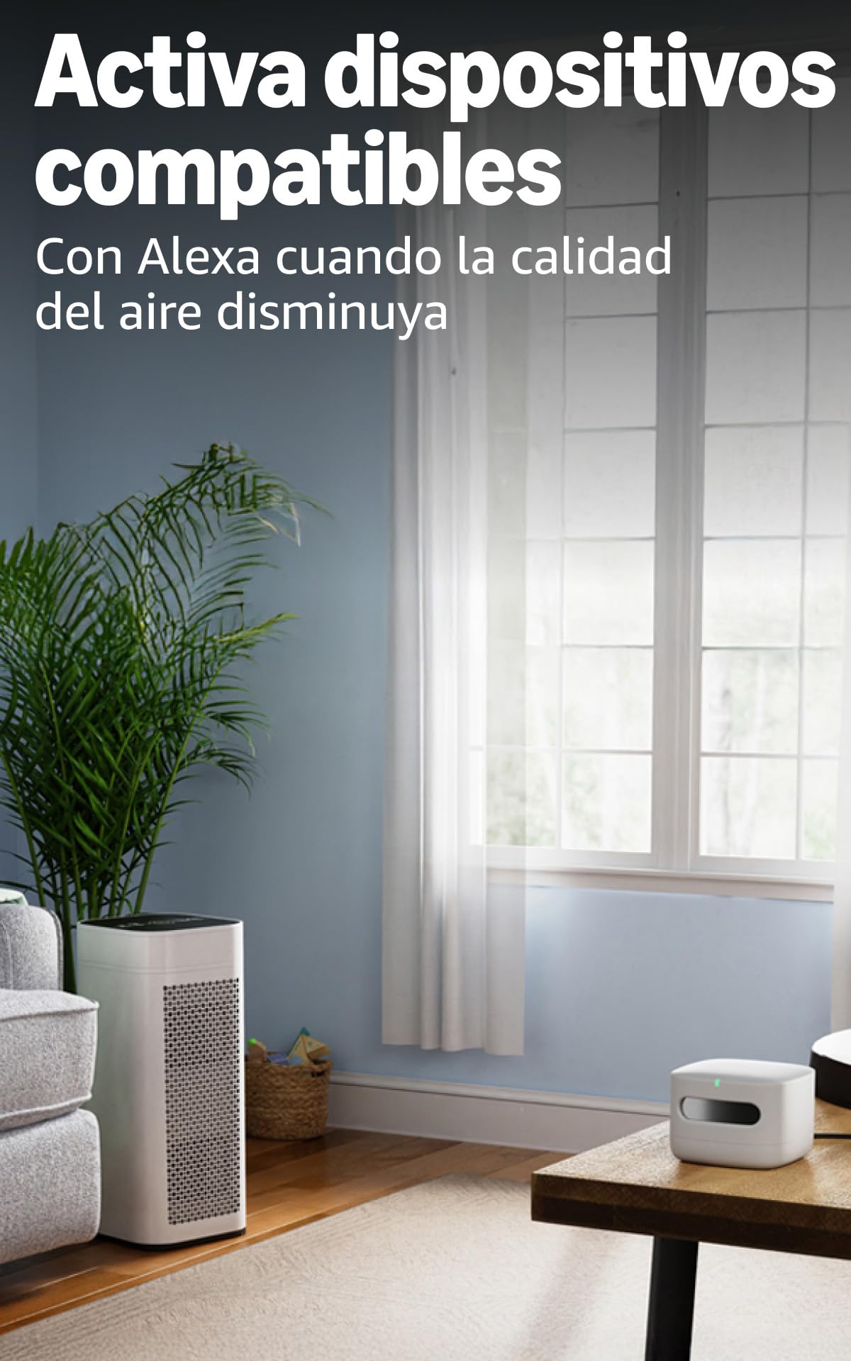 Amazon Monitor de Calidad de Aire, Conoce tu aire, compatible con Alexa