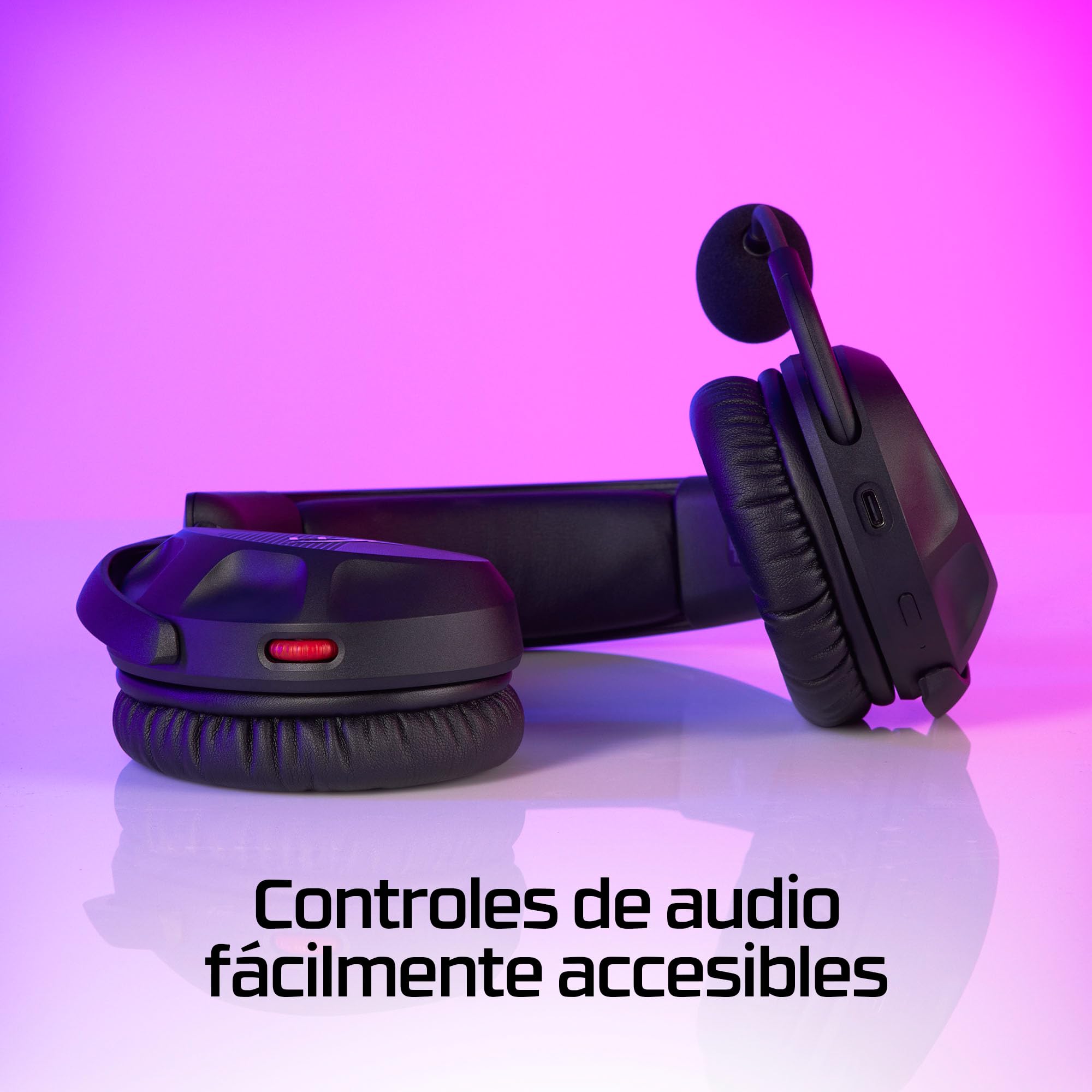 HyperX Cloud Stinger 2 - Auriculares inalámbricos para Juegos – Compatibles con PC. Micrófono con cancelación de Ruido, cómoda Espuma viscoelástica, hasta 20 Horas de duración de la batería