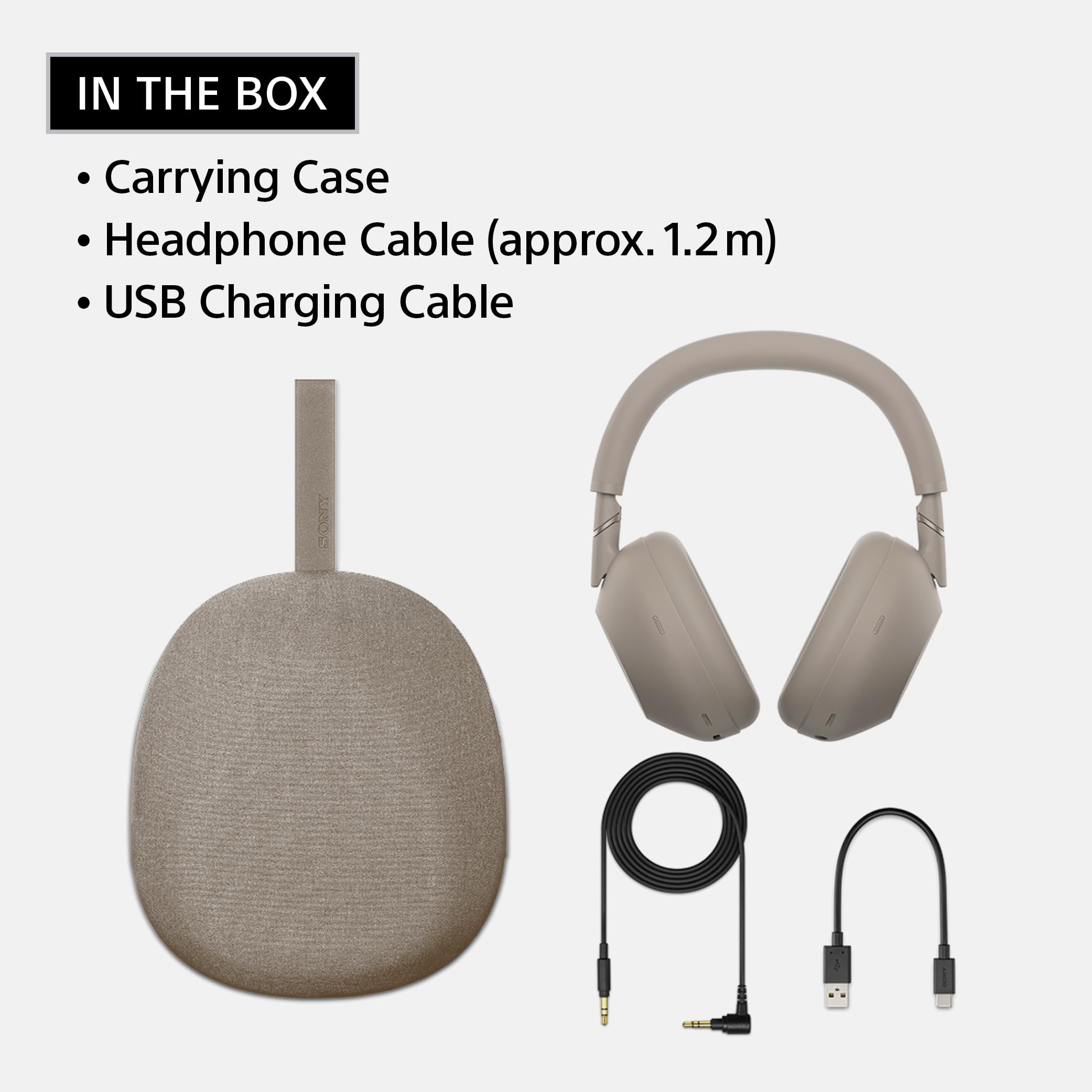 Sony WH-1000XM6 Auriculares inalámbricos con la Mejor cancelación de Ruido, micrófonos, Optimizador adaptativo, Calidad de Estudio, batería de 30 Horas, Arena