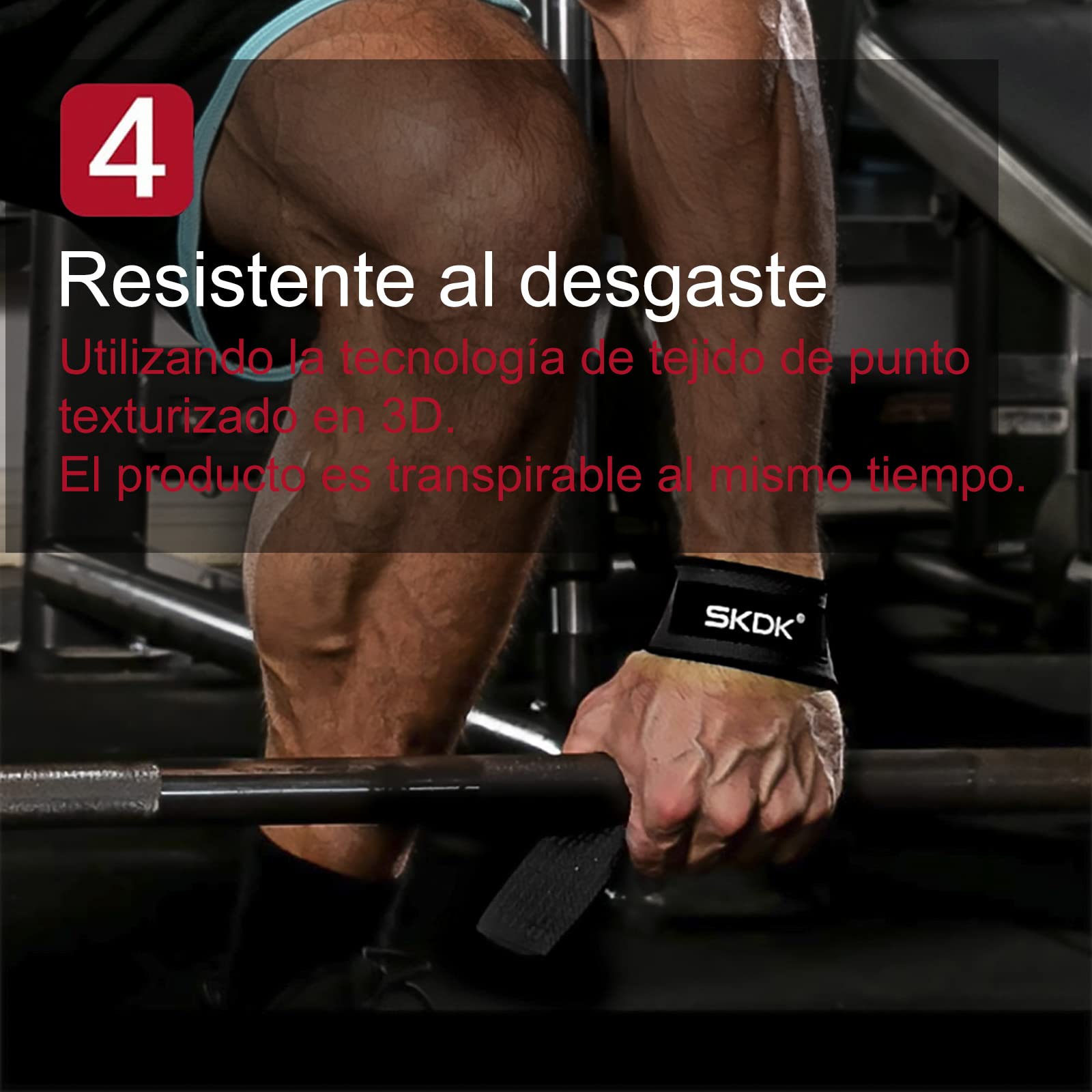 SKDK Correas de levantamiento de silicona antideslizante ,Straps Para Gym, Levantamiento de Pesas,muñequeras gym straps para gym mujer, hombres, levantamiento de pesas, culturismo