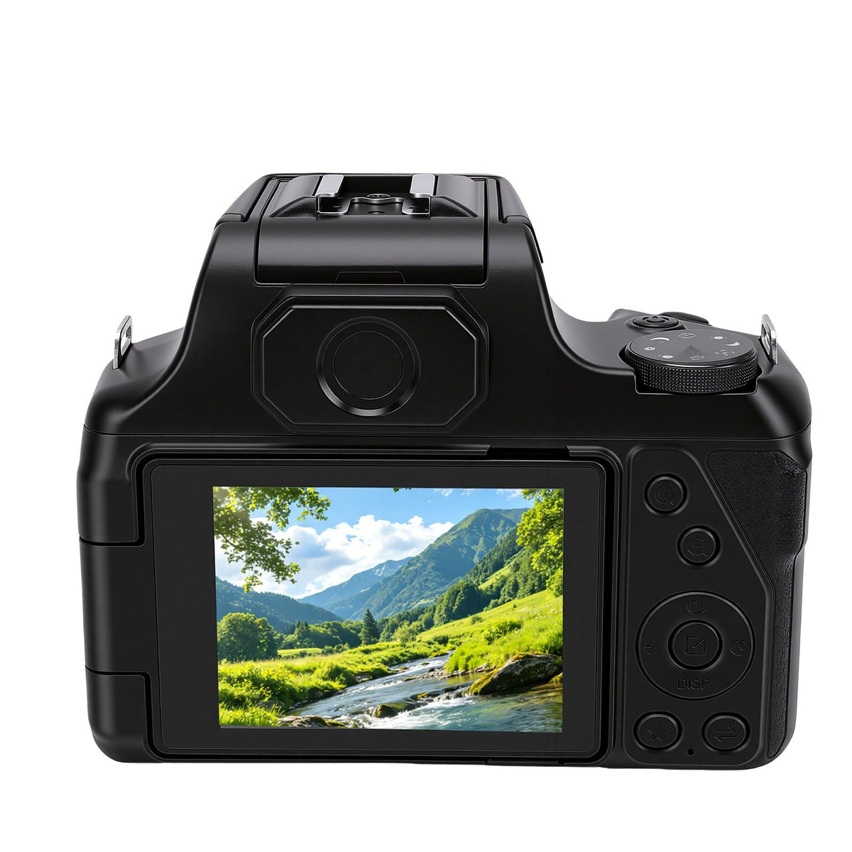 Fockety Cámara réflex Digital, Pantalla 2.8 Pulgadas, cámara Digital 4K con Pantalla abatible 180° y Flash, Enfoque automático, Zoom 28x para Adolescentes Principiantes en fotografía