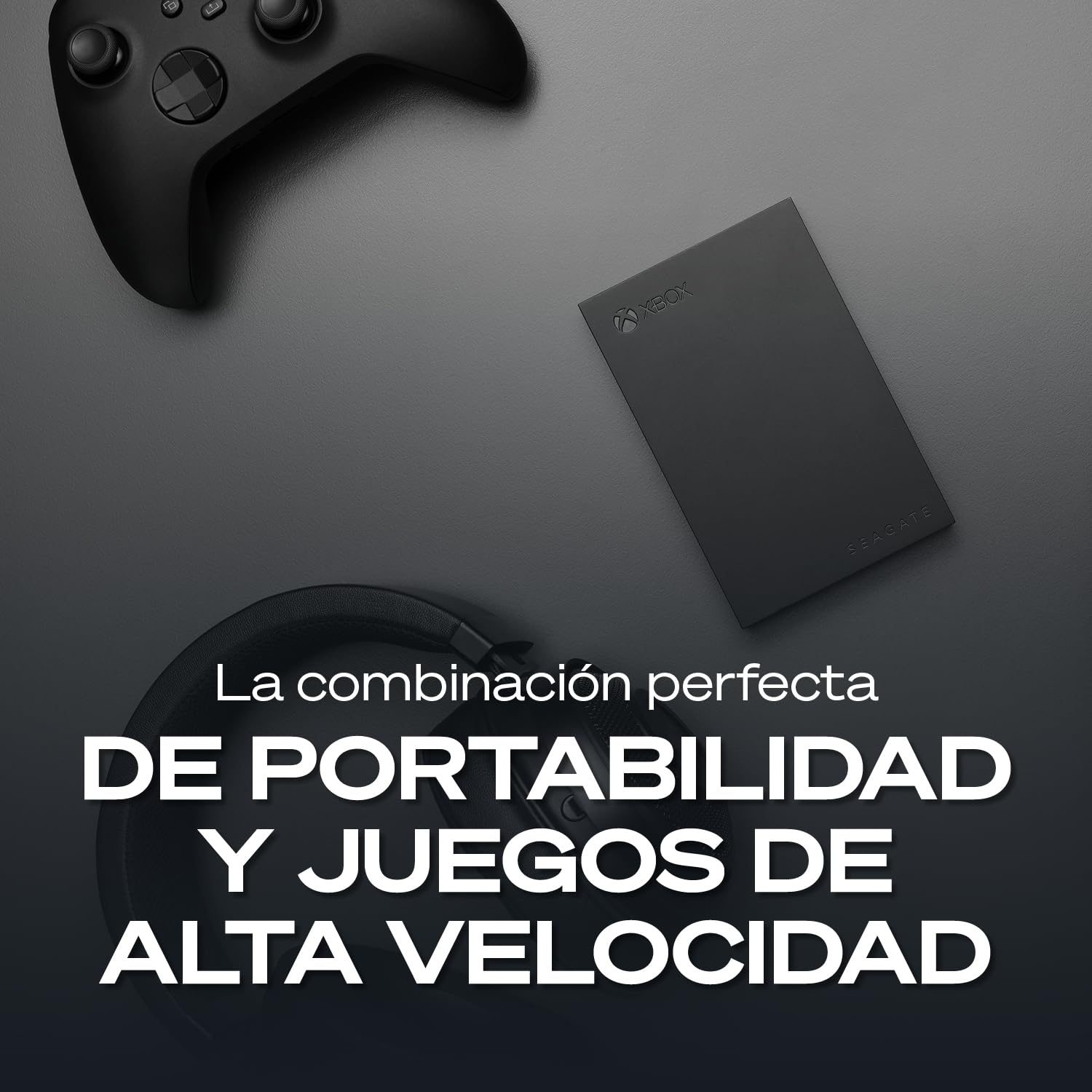 Seagate Disco Duro Externo Portátil para Xbox 5 TB, USB 3.2 Gen 1, Negro con luz LED Verde incorporada, Certificado Xbox (STKX5000403)