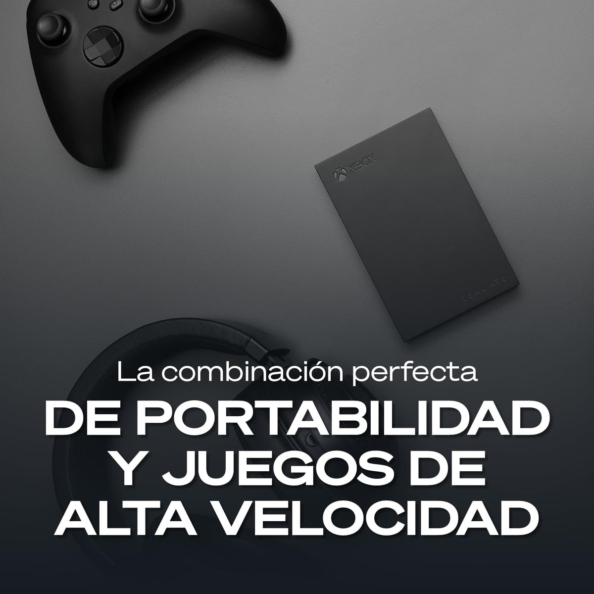 Seagate Disco Duro Externo Portátil para Xbox 5 TB, USB 3.2 Gen 1, Negro con luz LED Verde incorporada, Certificado Xbox (STKX5000403)