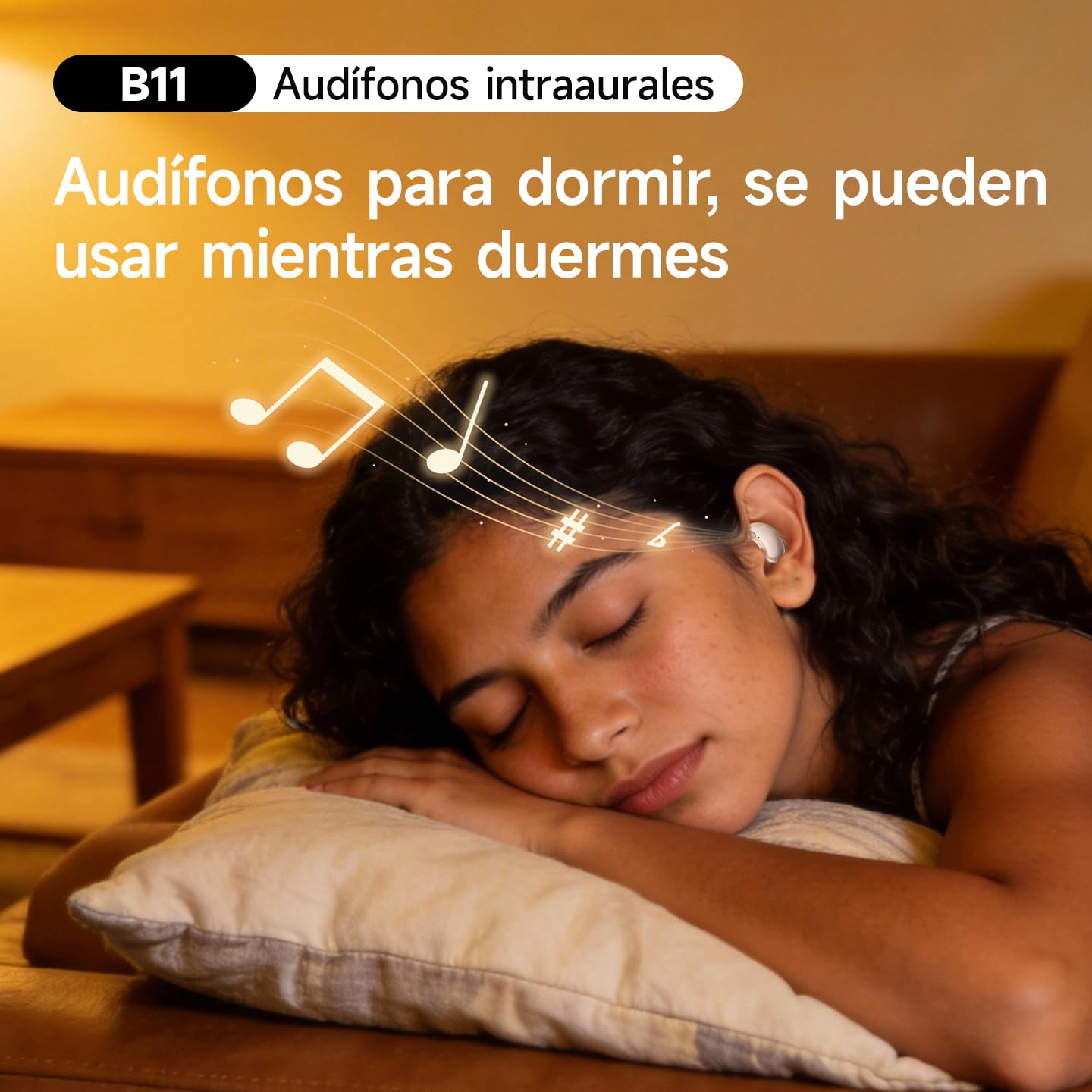 Audífonos Bluetooth para Dormir 5.4, Aislamiento Acústico 60dB, Pantalla LED, Autonomía 24h, Unidad 13mm Hi-Res AAC, Diseño Ergonómico Sin Presión para Dormir de Lado, Súper Ligeros