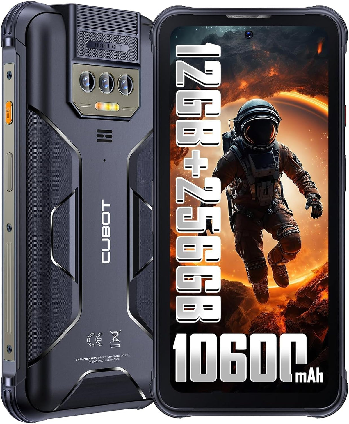 CUBOT Celular Kingkong 8 Robusto Dual Sim 256 GB 6 GB Ram 10600mah Android 13 (Negro)