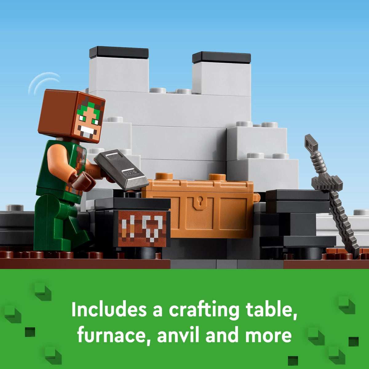 LEGO® Minecraft® La Fortaleza-Lobo Juguete de construcción con una fortificación, Esqueletos y un Explorador, Castillo Lleno de acción para Fans del Videojuego Mayores de 8 años 21261