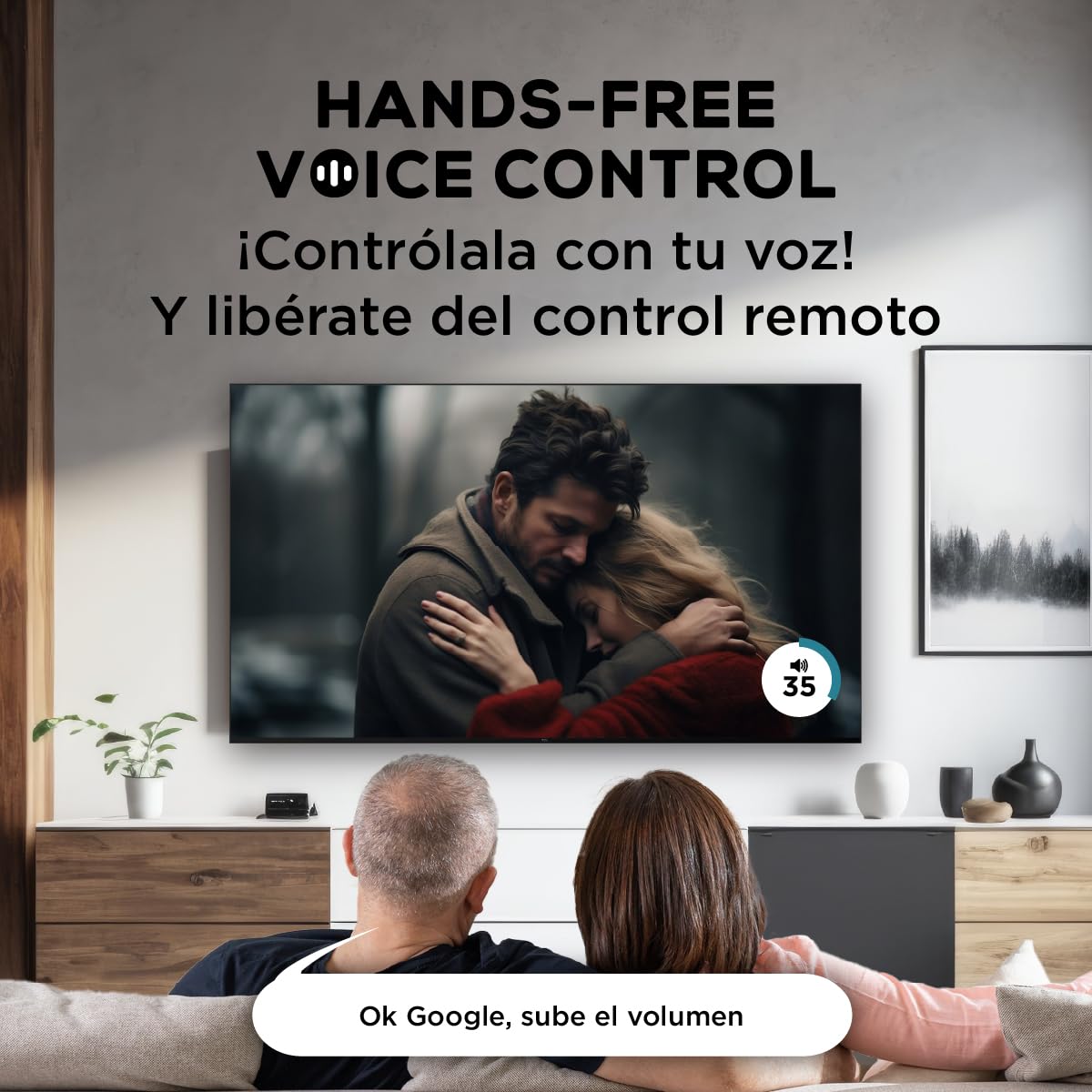 TCL Smart TV Pantalla 50" 50Q650G Google TV QLED Compatible con Alexa