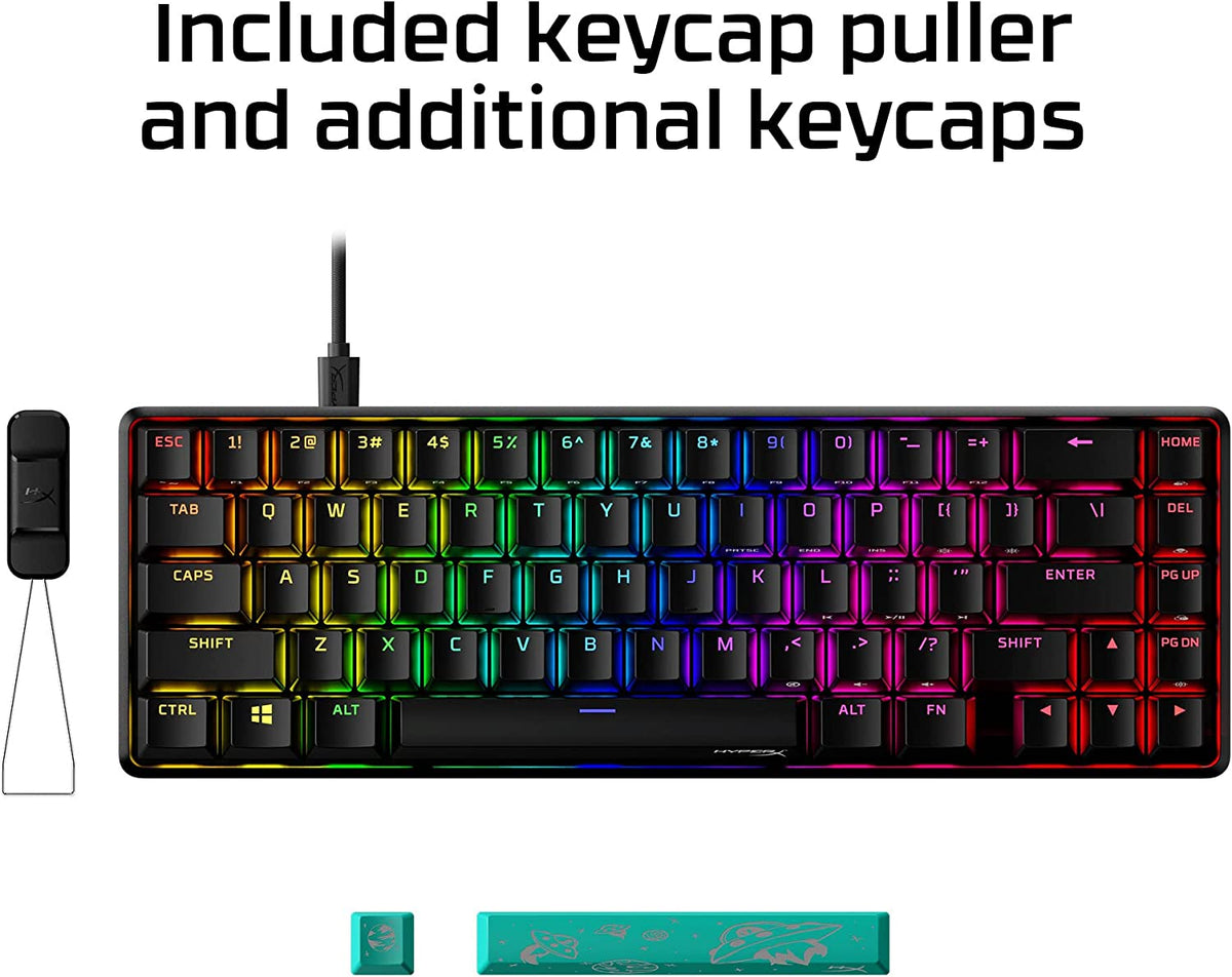 HyperX Alloy Origins 65, Keyboard 65%, Aqua (Reacondicionado)