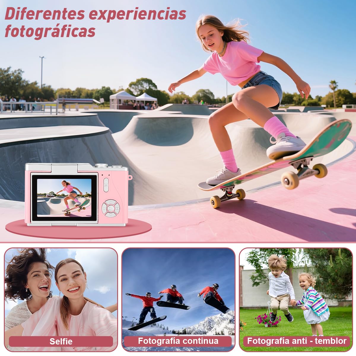 KOZFULE Cámara Digital 4K, Lente De 48 MP, Zoom Óptico de 8X,