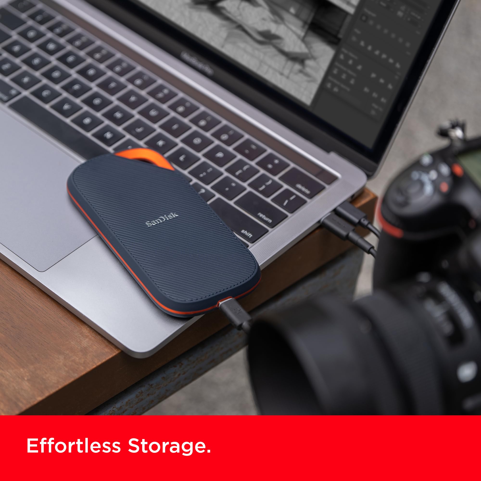 SanDisk - SSD portátil Extreme Pro de 4 TB con USB4, hasta 3800 MB/s de Lectura y 3700 MB/s de Escritura, USB-C, USB 3.2, Compatible con Versiones anteriores, IP65 Resistencia al Agua y al Polvo -