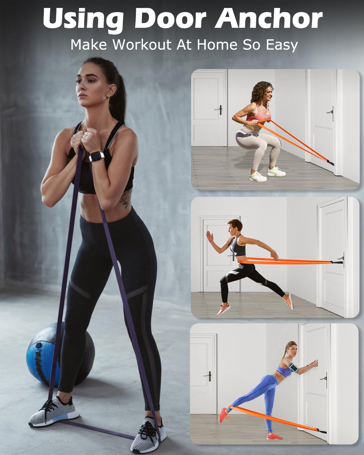 Zacro Ligas de Resistencia para Ejercicio 6PCS (Látex 100% Natural), Bandas Elásticas para Ejercicio, Fuerte Bandas de Resistencia para Pull Up & Crossfit con Ancla de Puerta, póster y Bolsa