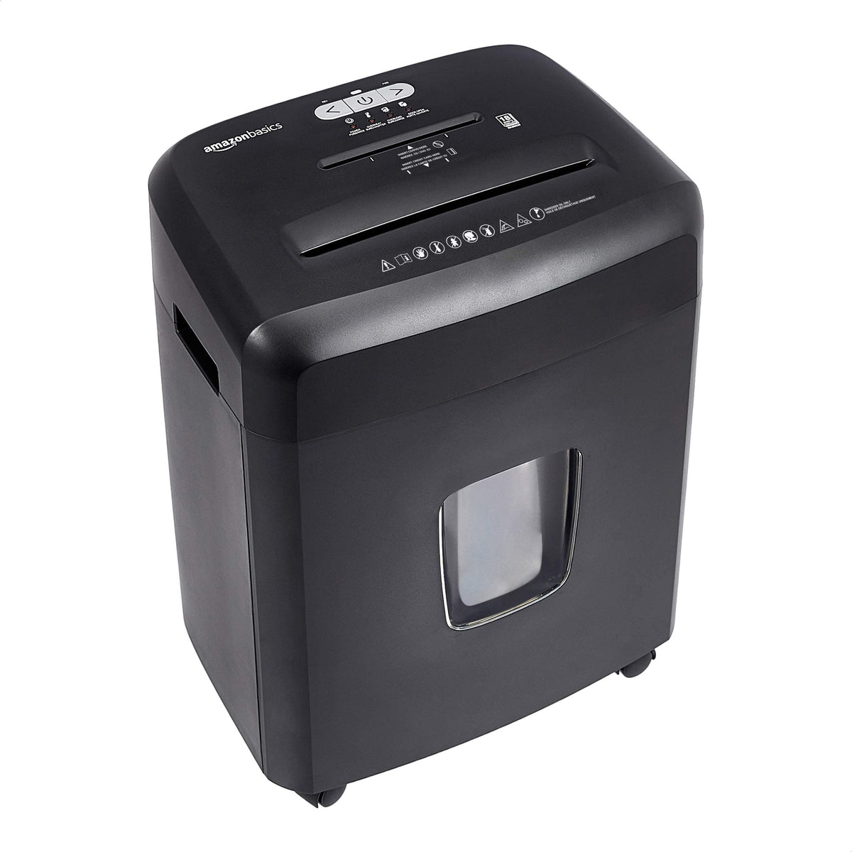 Amazon Basics Trituradora de corte cruzado, 18 hojas de papel y tarjetas de crédito - Negro