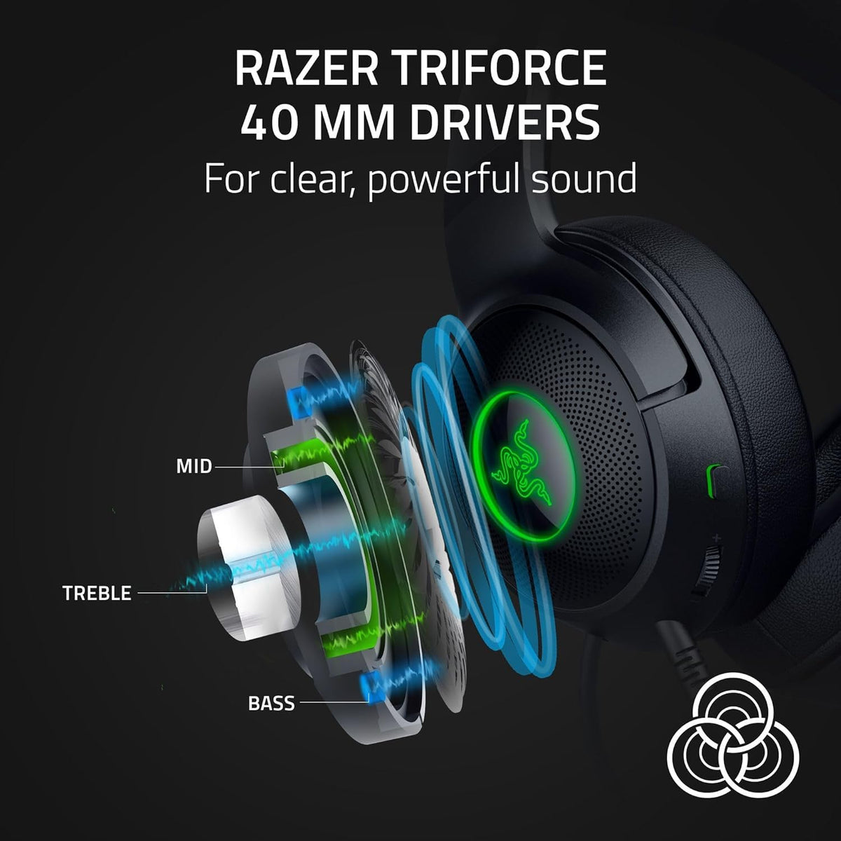 Razer Kraken Kitty V2 -Auriculares alámbricos Diadema RGB Chroma iluminación reactiva - Micrófono cardioide HyperClear - Controladores 40 mm - Sonido envolvente 7.1 ,Negro (Reacondicionado)