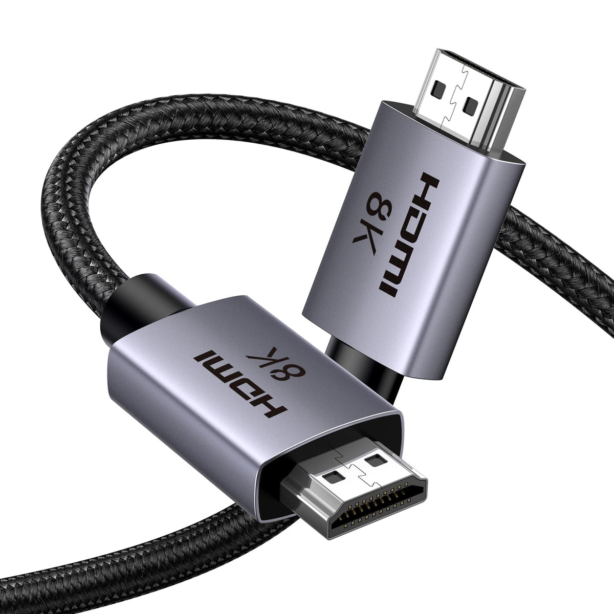 UGREEN 8K Cable HDMI 2.1 48Gbps 2M, Certificado Cable HDMI de Alta Velocidad Aluminio, 4K@240Hz 120Hz 8K@60Hz, HDCP 2.2 y 2.3, eARC HDR 10 Dolby Compatible con PS5/Blu-ray/TV/Switch/TV/Monitor