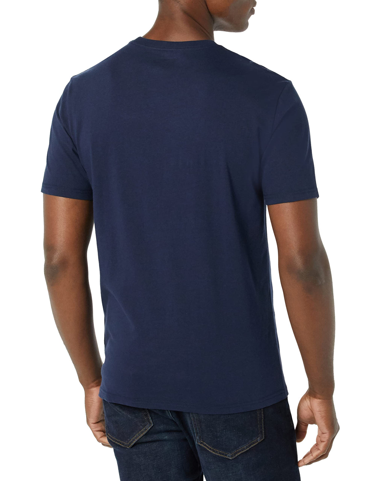 Amazon Essentials - Playera de Manga Corta Ajustada con Cuello Redondo para Hombre, Paquete de 2, Azul Oscuro/Azul Marino, Talla XL