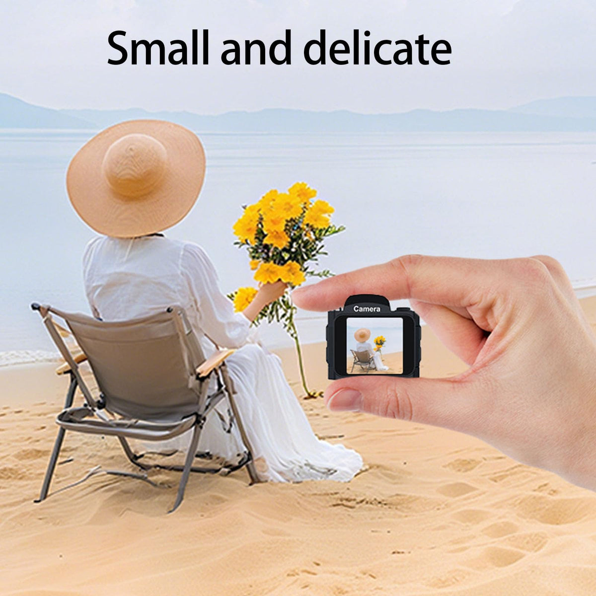 Cámara compatible con viajes 4K vídeo 64 megapíxeles fotos con operación con una sola mano escenario de disparo dinámico cámara de viaje portátil