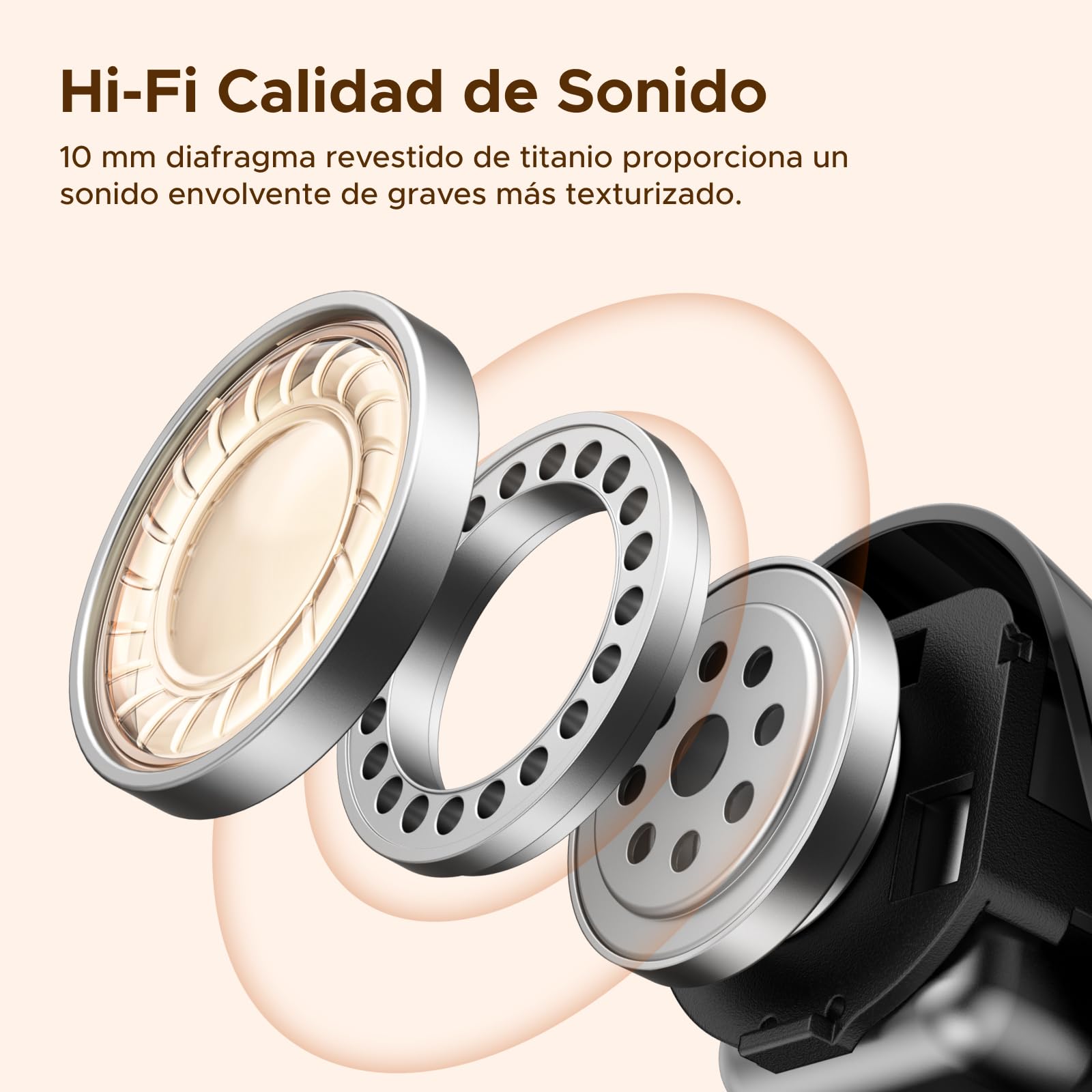 UGREEN Audífonos Inalámbricos In Ear Bluetooth 6.0, Batería hasta 32 Horas
