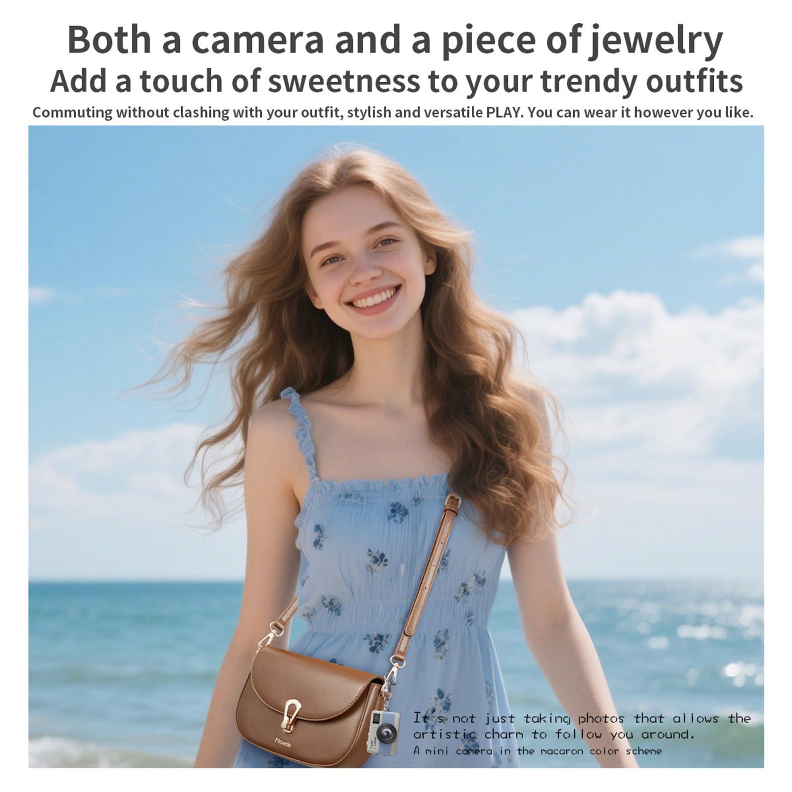 Pequeño llavero con cámara digital de 1080P y 16X ideal para videocámara viajes y Vlog Llavero pequeño digital