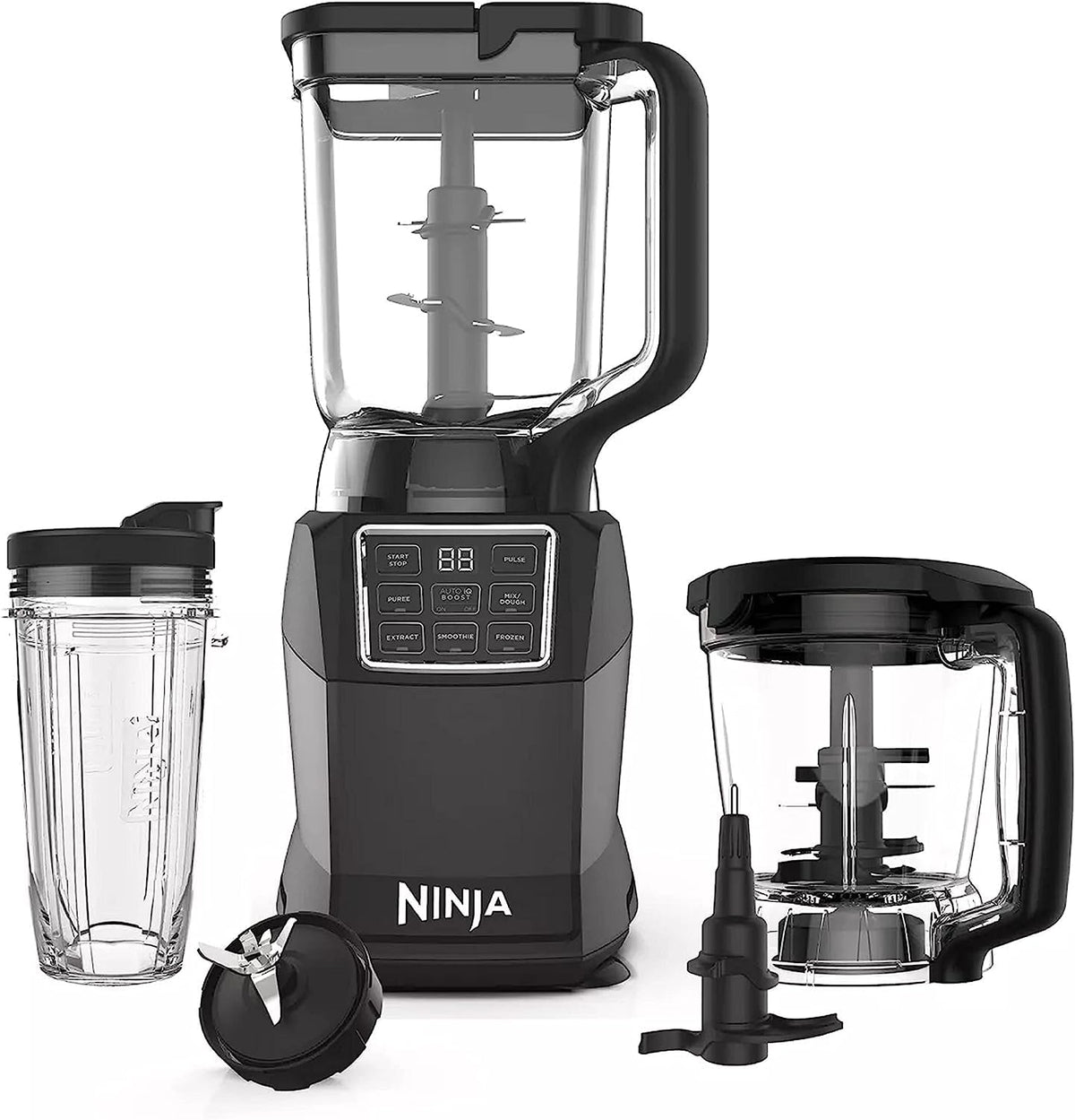 Ninja Licuadora profesional con procesador | BL493 | Auto-IQ | Smooth Boost | 1200w (Reacondicionado)