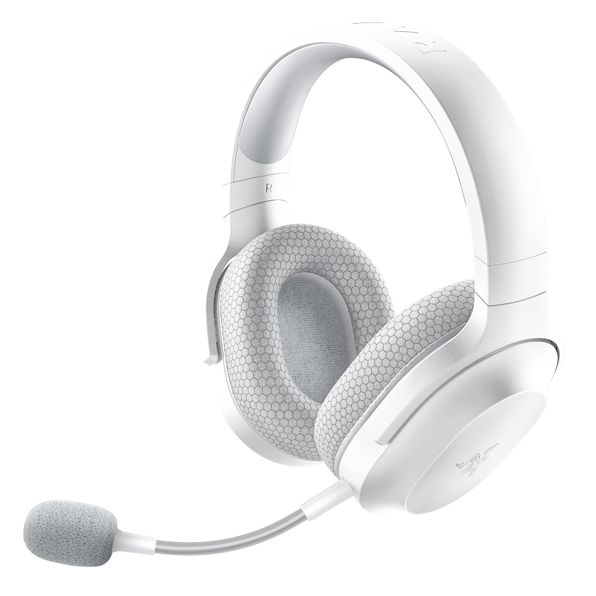 Razer Barracuda X Auriculares Gaming & Móviles Inalámbricos (PC, PlayStation, Switch, Android, iOS): 2.4GHz Inalámbrico + Bluetooth - Ligero - Drivers de 40mm - Micrófono Desmontable - Blanco Mercurio