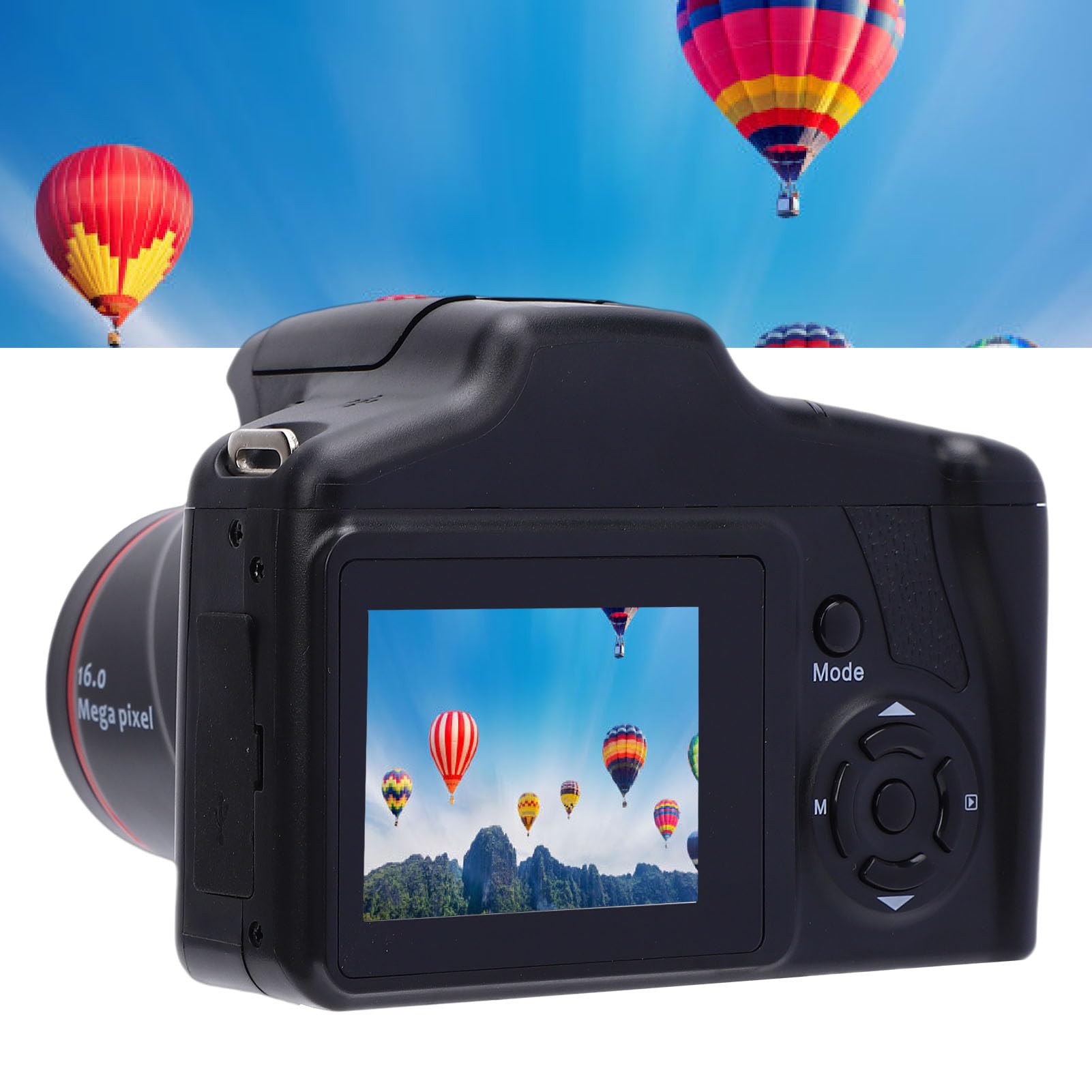 Akozon Cámara DSLR 1080P HD Zoom 16X Enfoque Automático Cámara Digital de 16MP Fotografía de Vlogging de Viajes