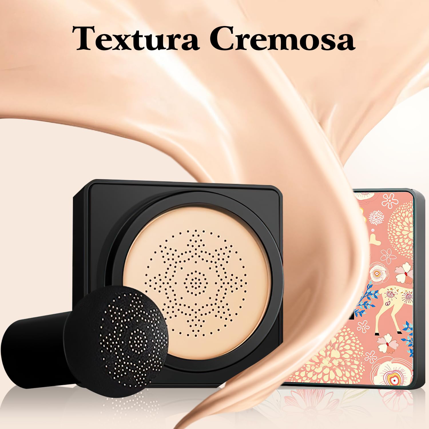 2025 Nuevo Air Cushion CC Cream, Mushroom Head Air Cushion CC Cream,CC Cream Flawless Whalegrass Air Cushion, Maquillaje en Forma de Cabeza de Hongo de Larga Duración Impecable Cojín de Aire (Lvory)